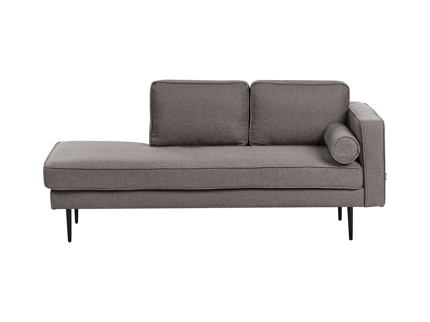 Chaise longue côté droit MIRAMAS Tissu Marron