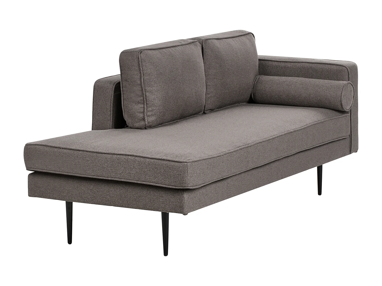 Chaise longue côté droit MIRAMAS Tissu Marron