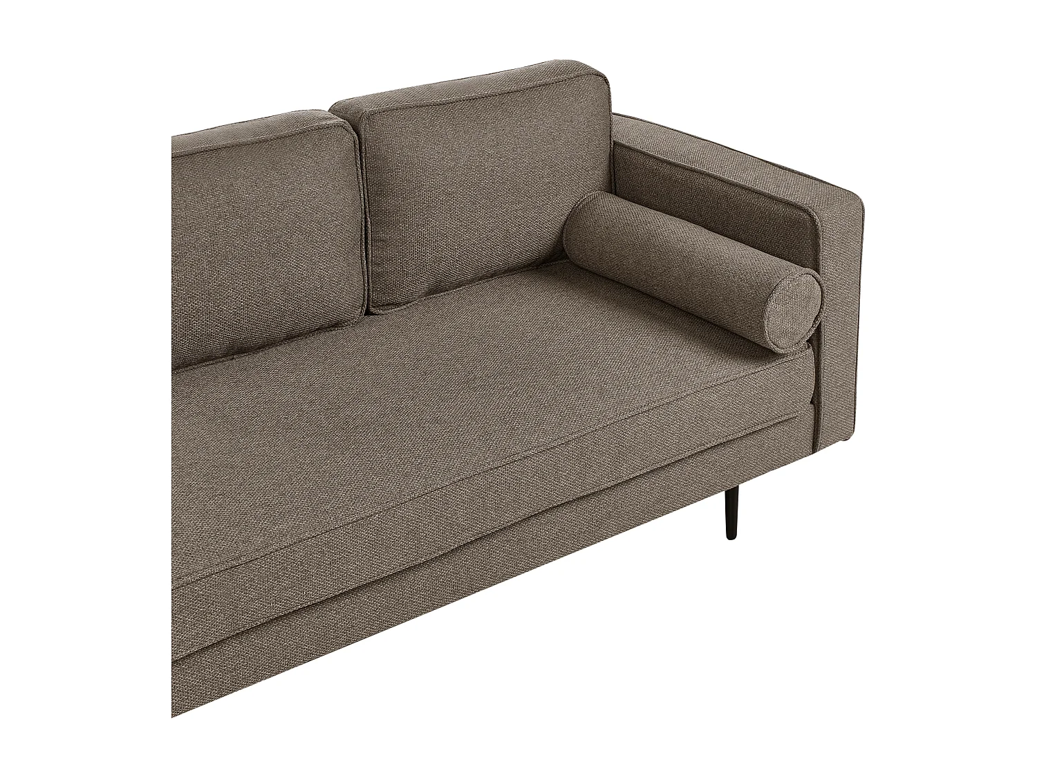 Chaise longue côté droit MIRAMAS Tissu Marron