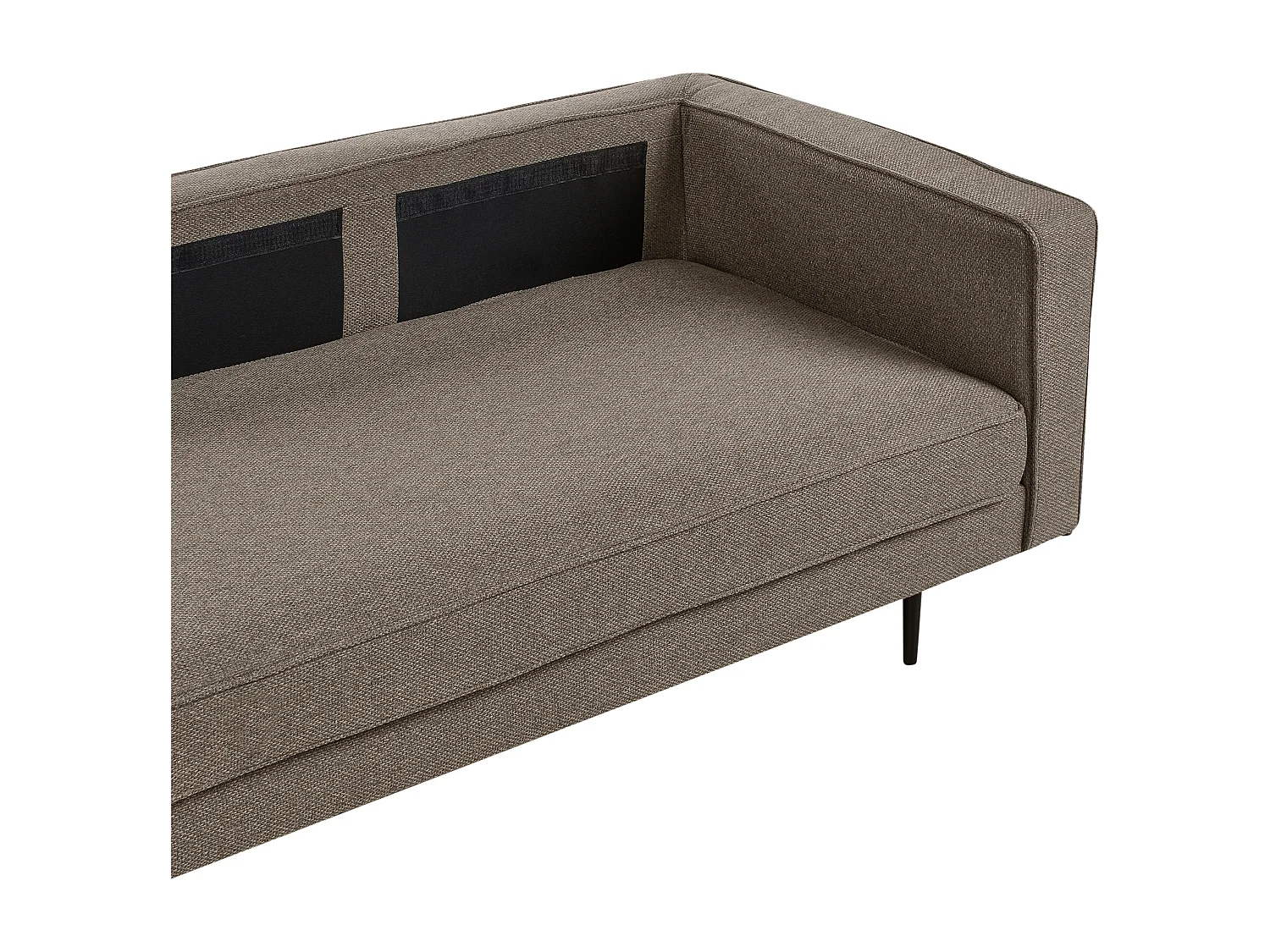 Chaise longue côté droit MIRAMAS Tissu Marron