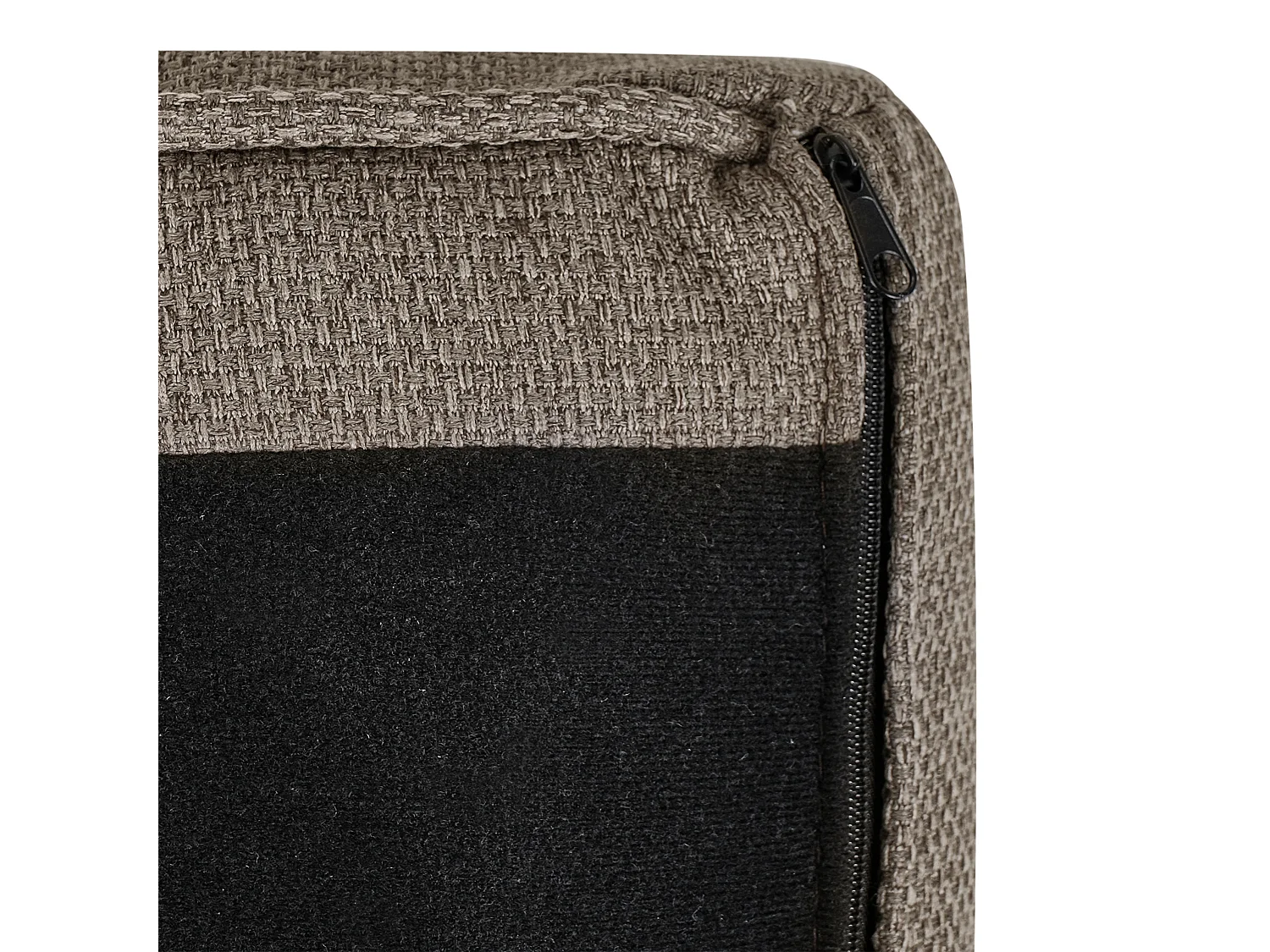 Chaise longue côté droit MIRAMAS Tissu Marron