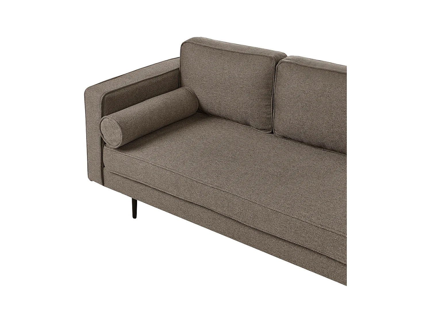 Chaise longue côté droite MIRAMAS Tissu Marron