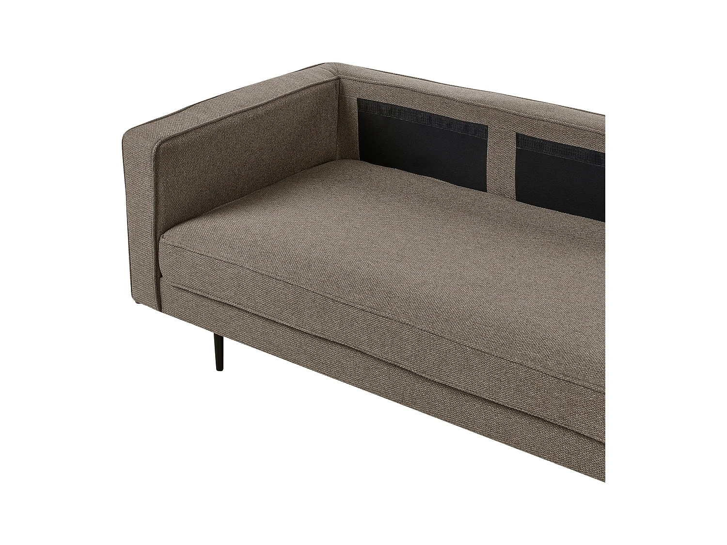 Chaise longue côté droite MIRAMAS Tissu Marron