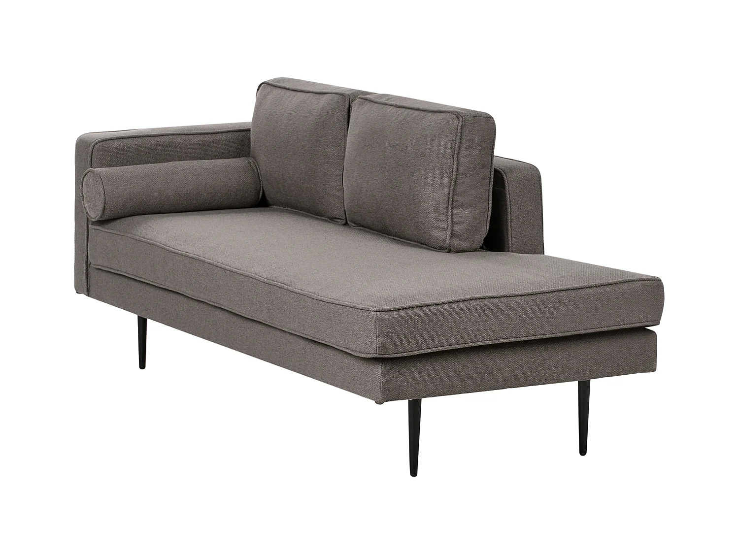 Chaise longue côté droite MIRAMAS Tissu Marron