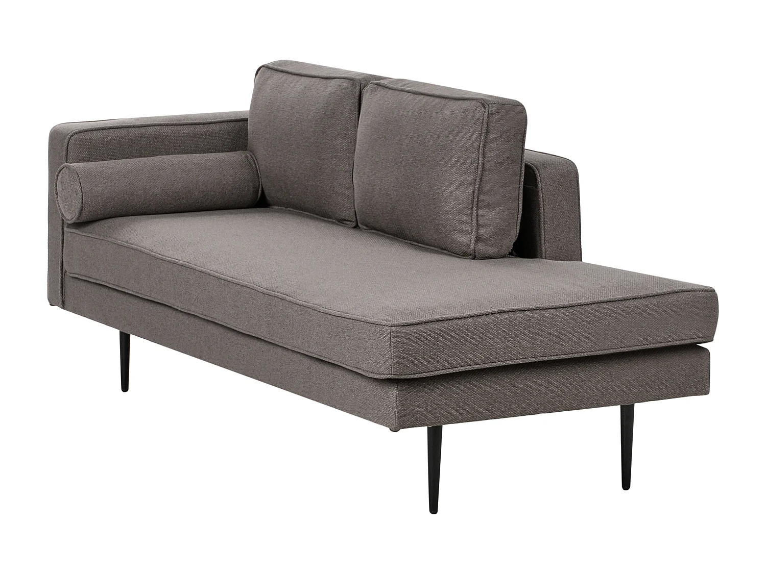 Chaise longue côté droite MIRAMAS Tissu Marron