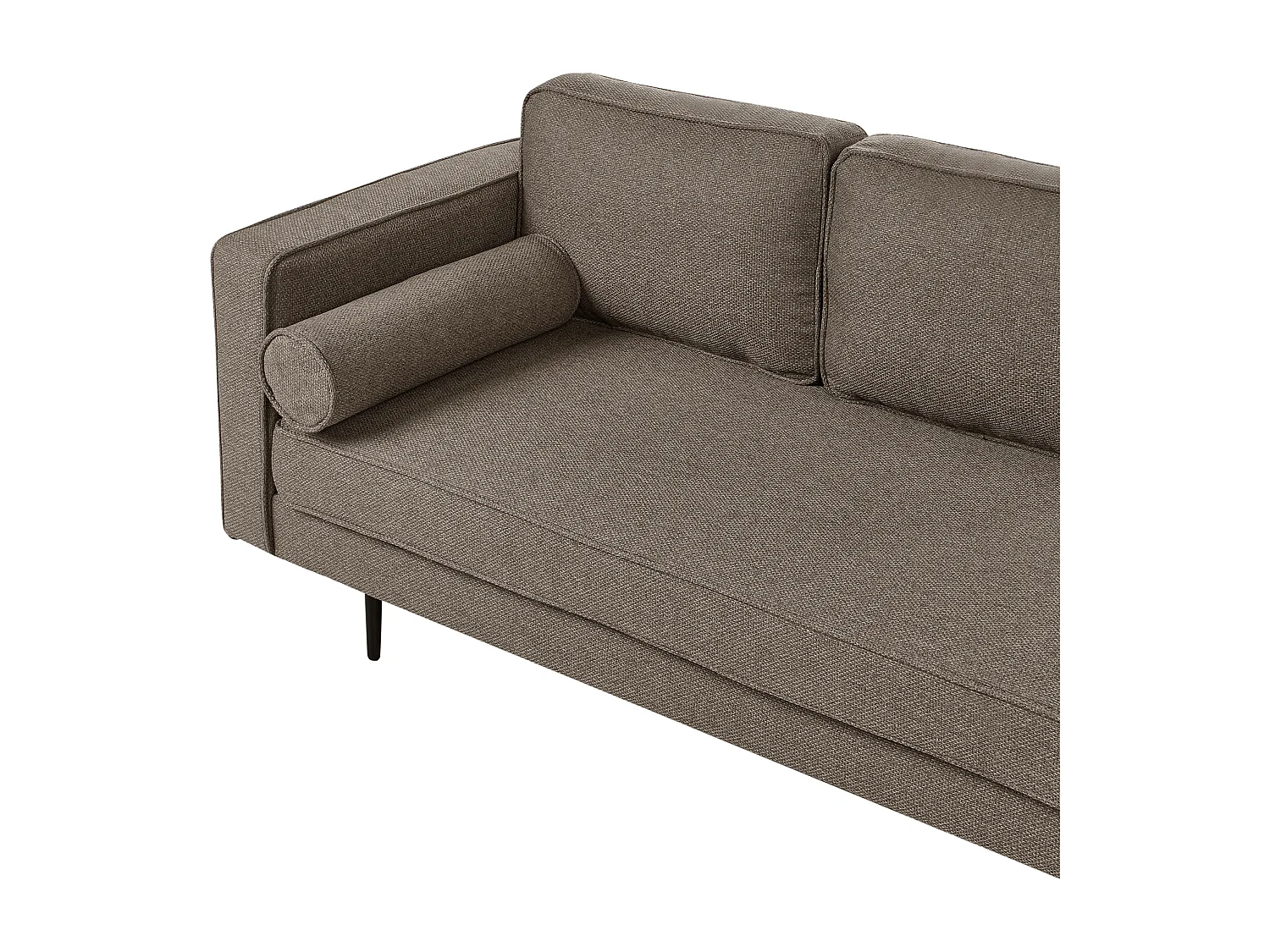 Chaise longue côté droite MIRAMAS Tissu Marron