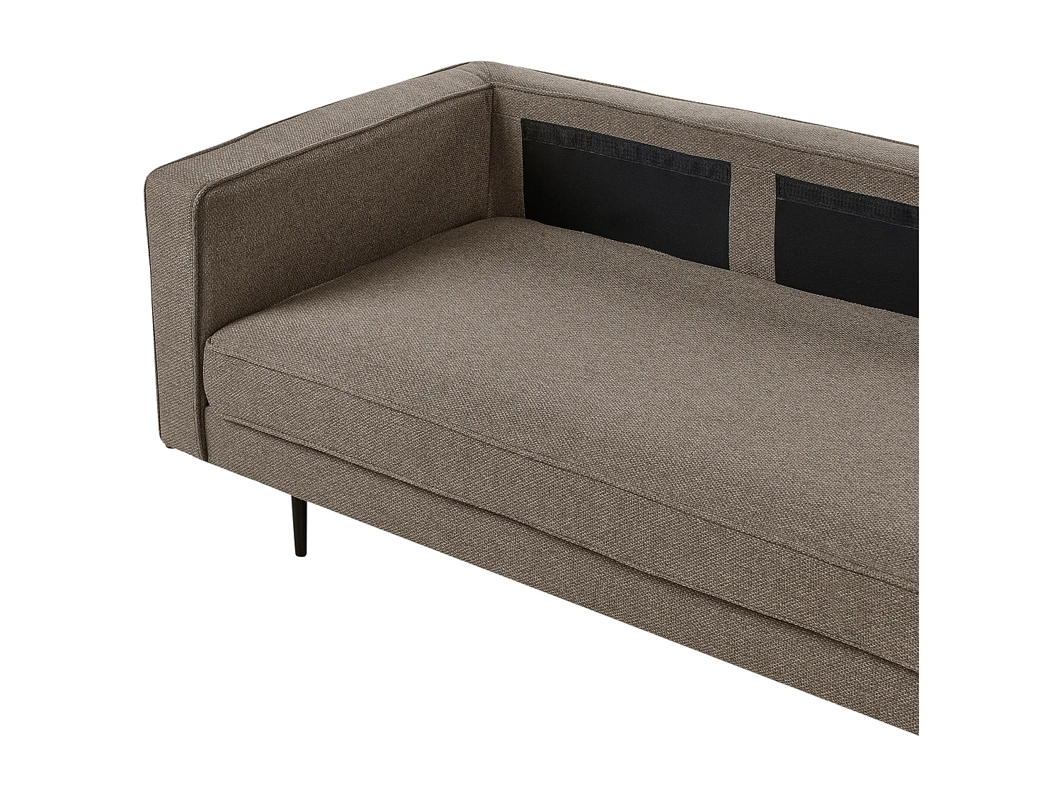 Chaise longue côté droite MIRAMAS Tissu Marron