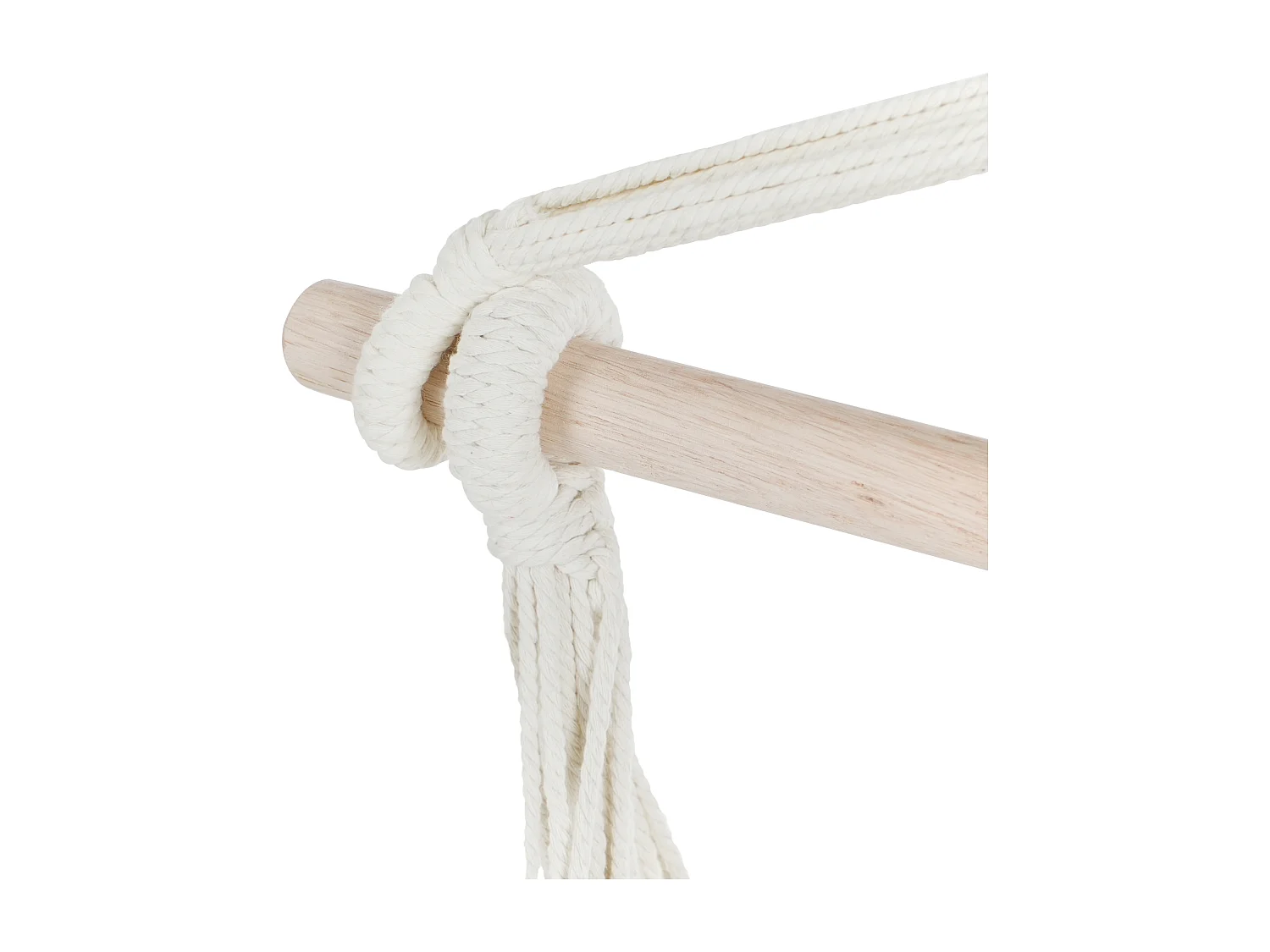 Hamac suspendu en coton beige et bleu VARENA