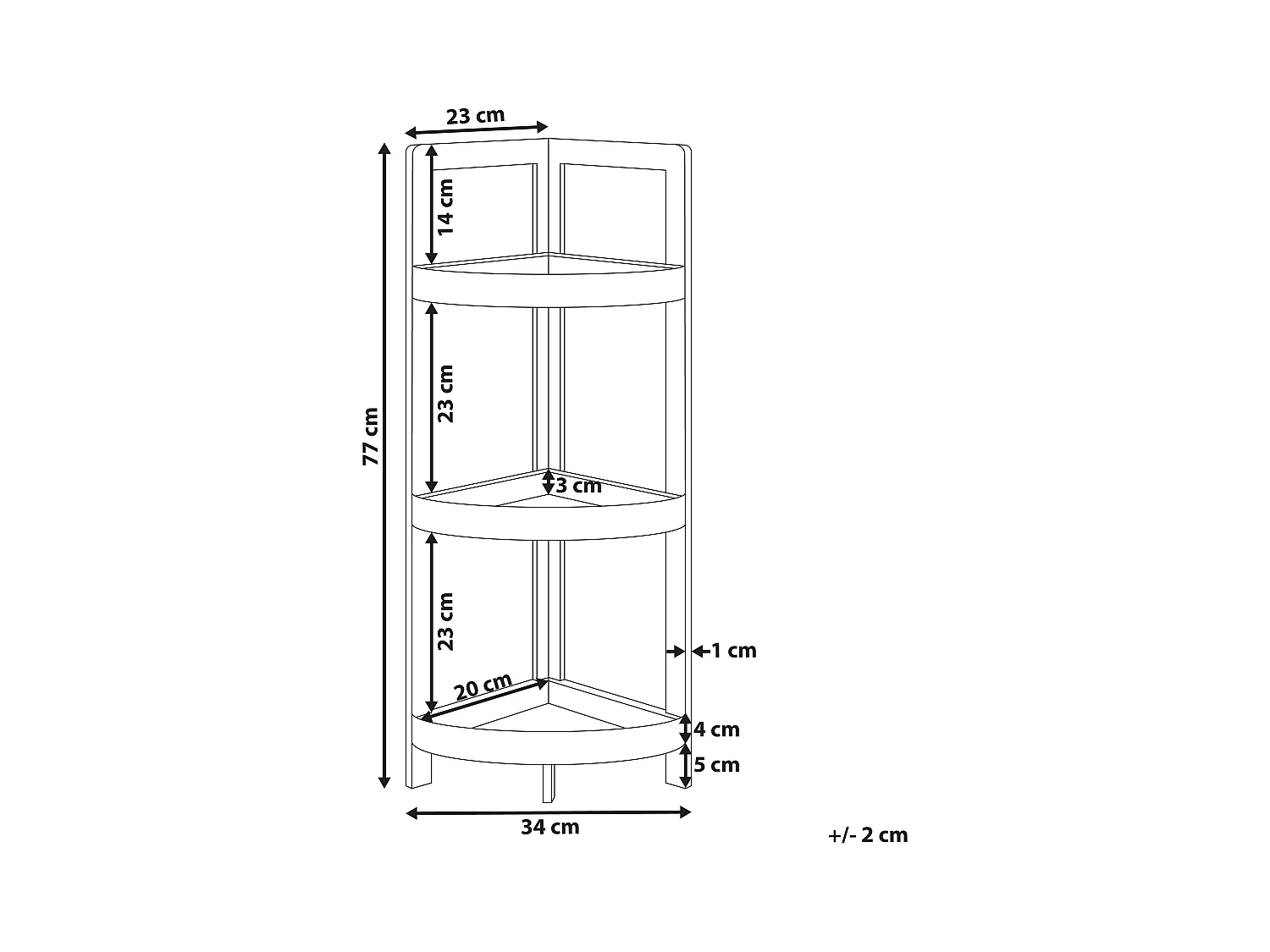 Étagère d'angle ILLAMPU Bambou Marron clair