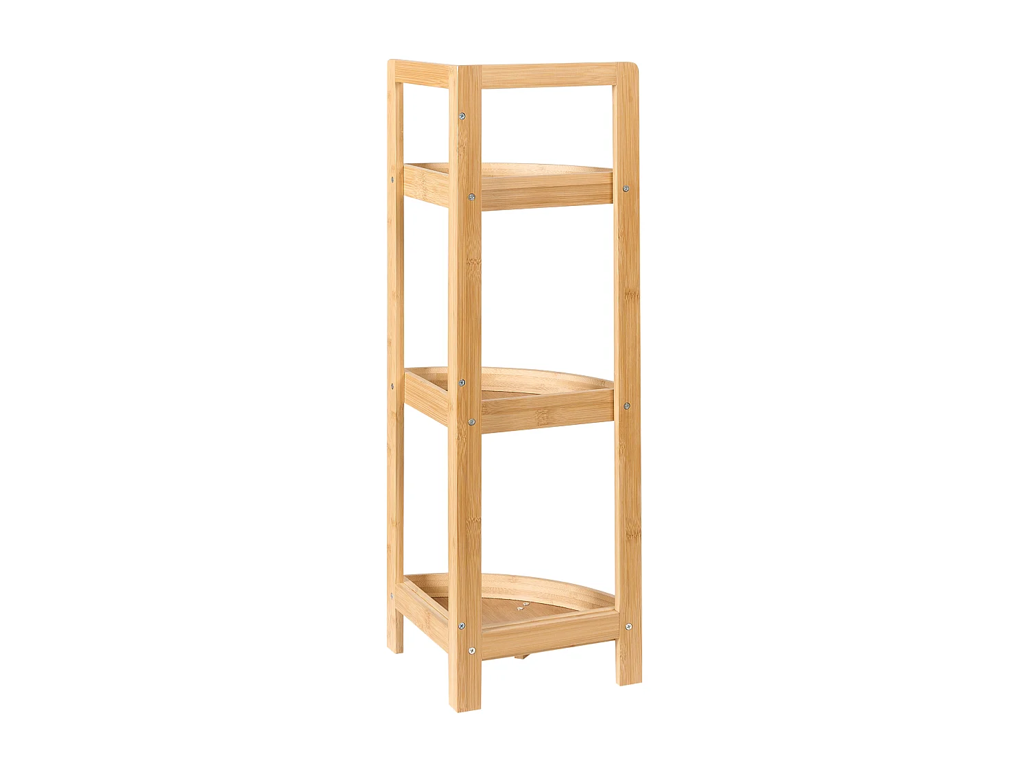 Étagère d'angle en bambou pour salle de bain bois clair ILLAMPU