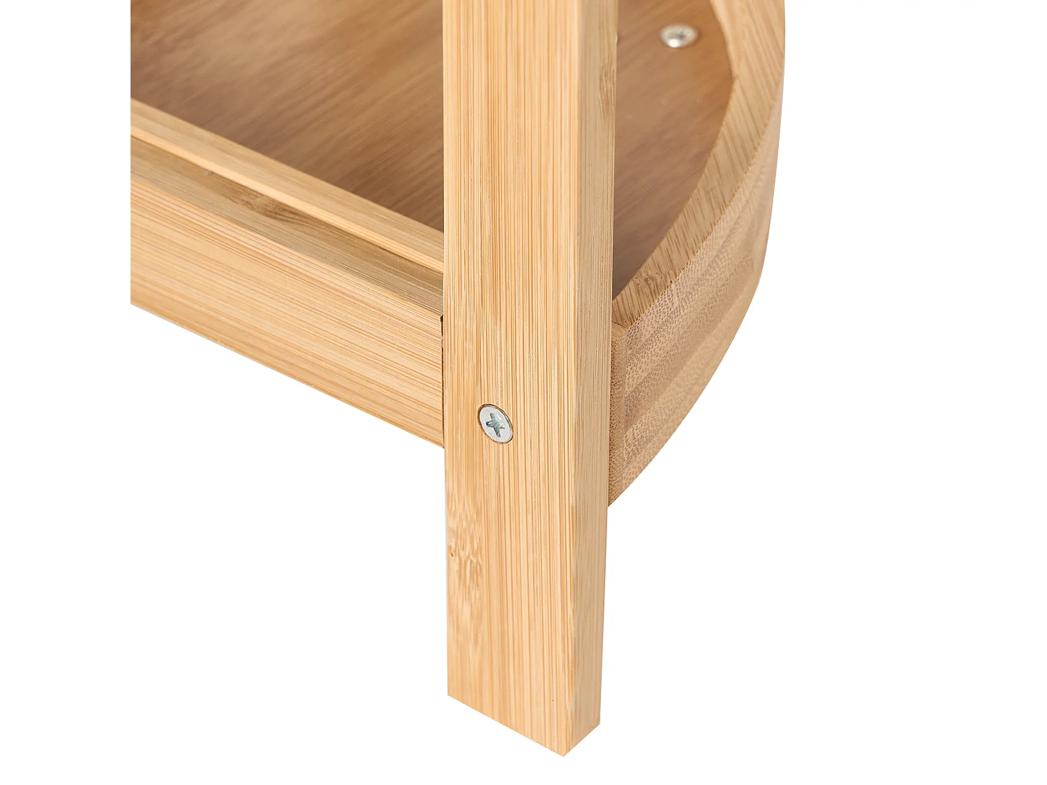 Étagère d'angle en bambou pour salle de bain bois clair ILLAMPU