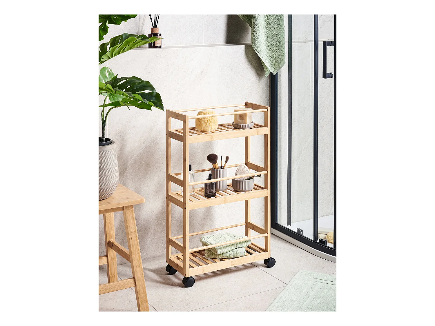 Meuble de rangement QUINTAY Bambou Marron clair