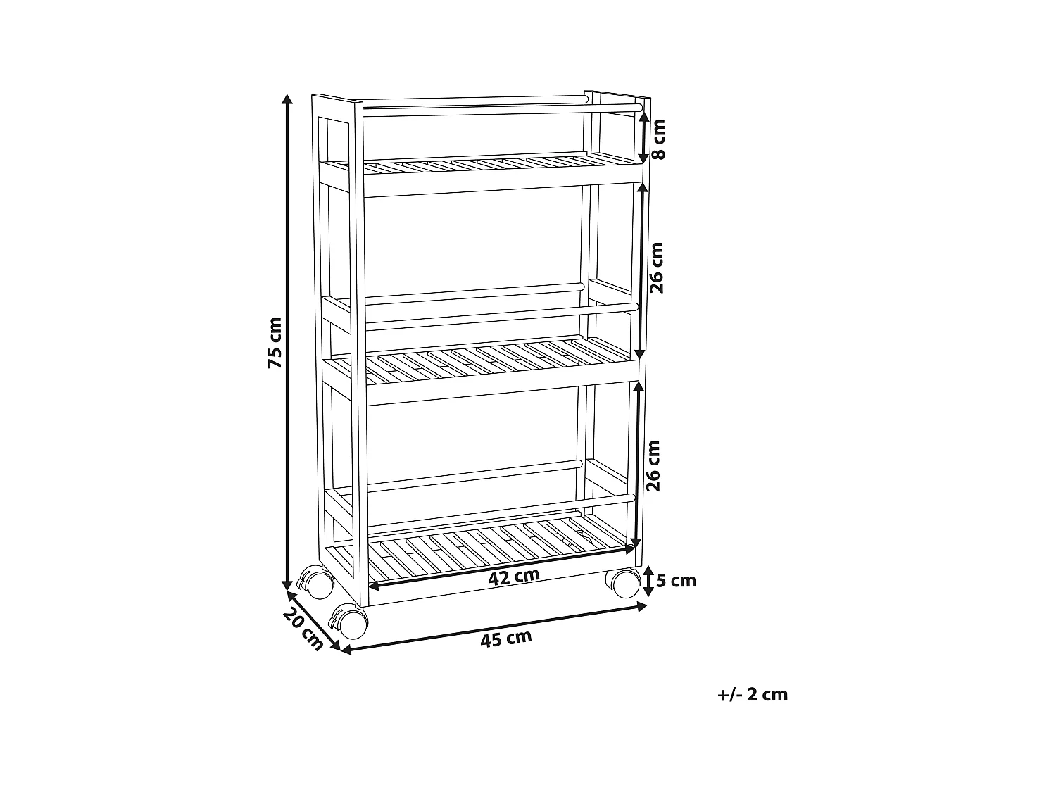 Meuble de rangement QUINTAY Bambou Marron clair