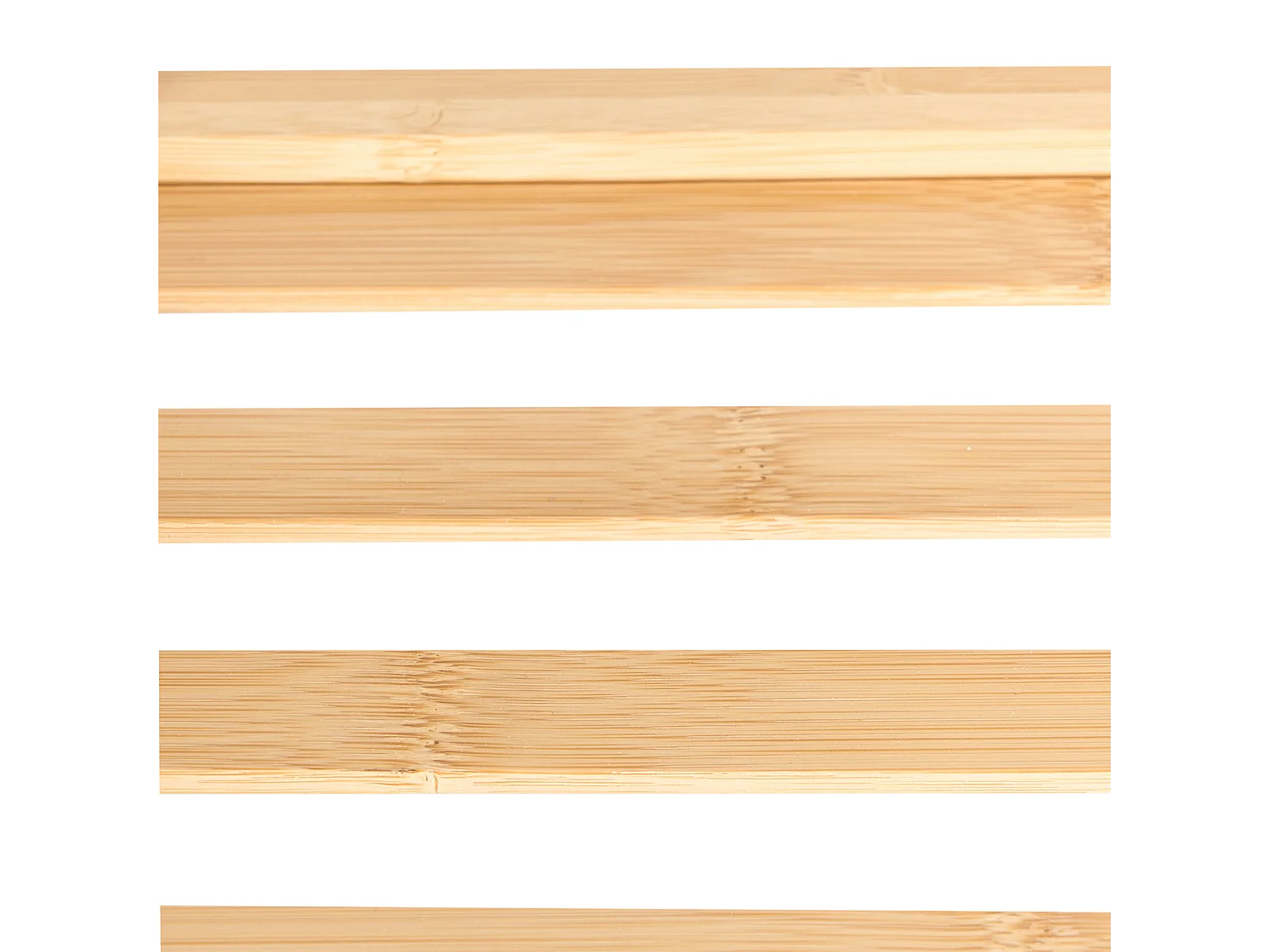 Regal QUINTAY mit Rädern Bambusholz Hellbraun