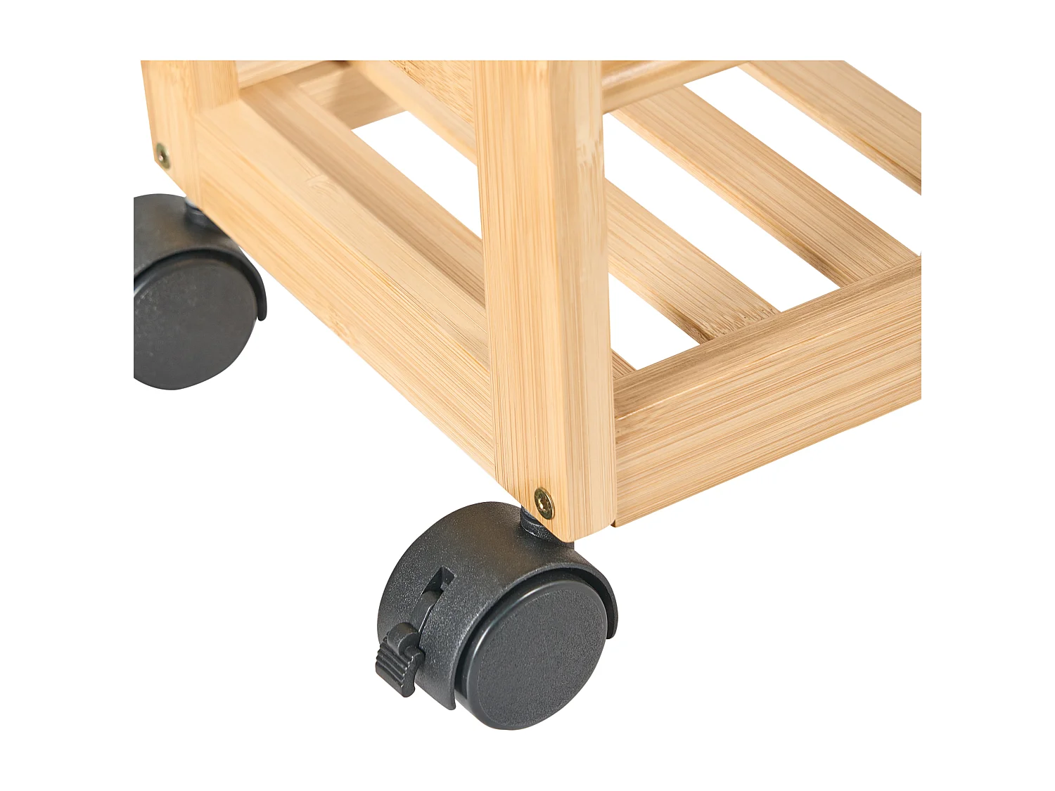Scaffale QUINTAY con ruote Legno di bambù Marrone chiaro