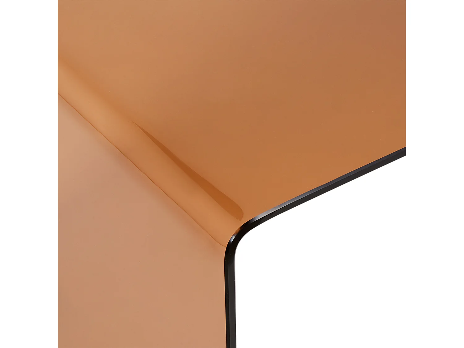 Stolik kawowy KENDALL Szkło hartowane Brązowy