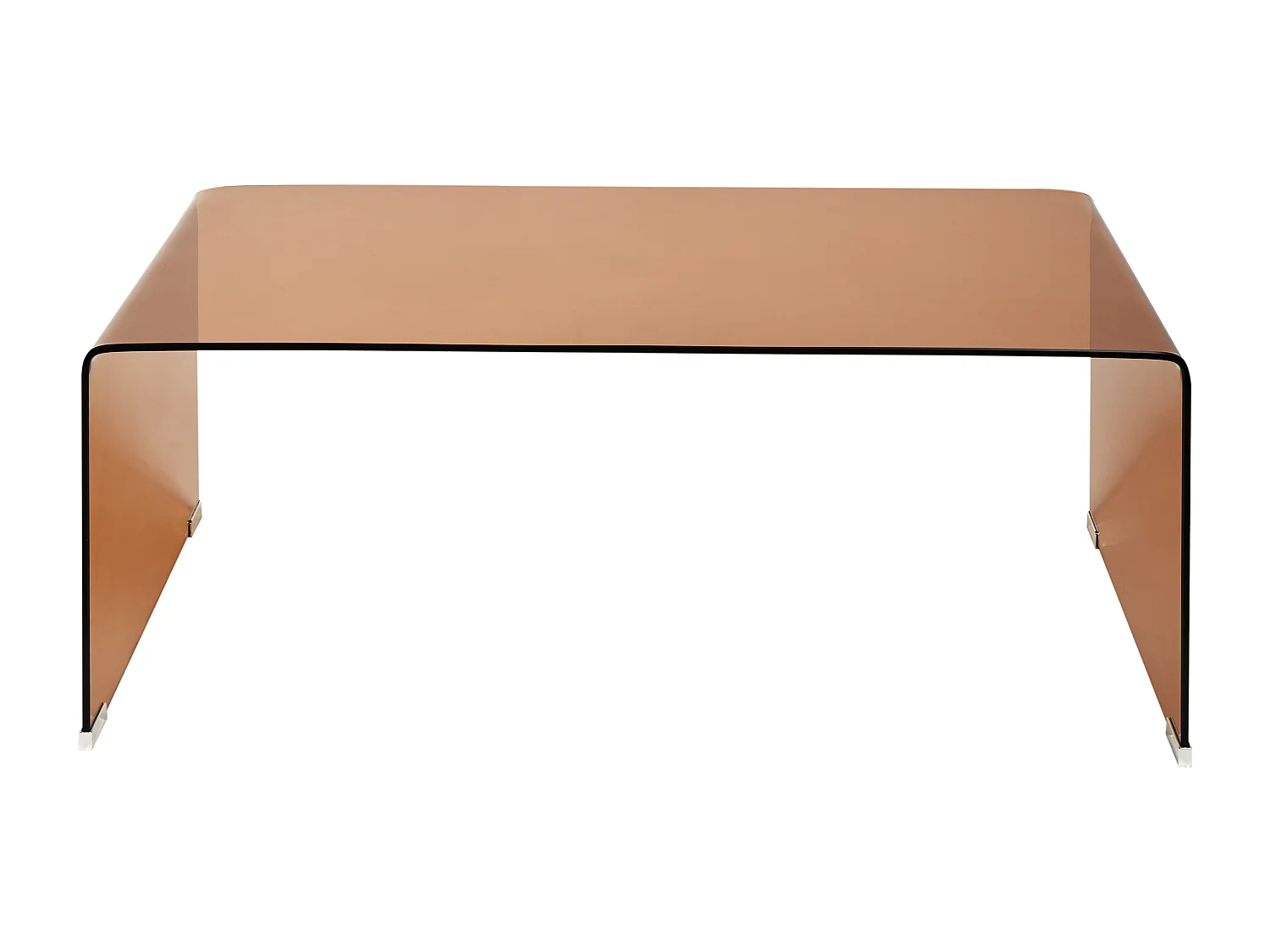 Table basse KENDALL Verre de sécurité Marron