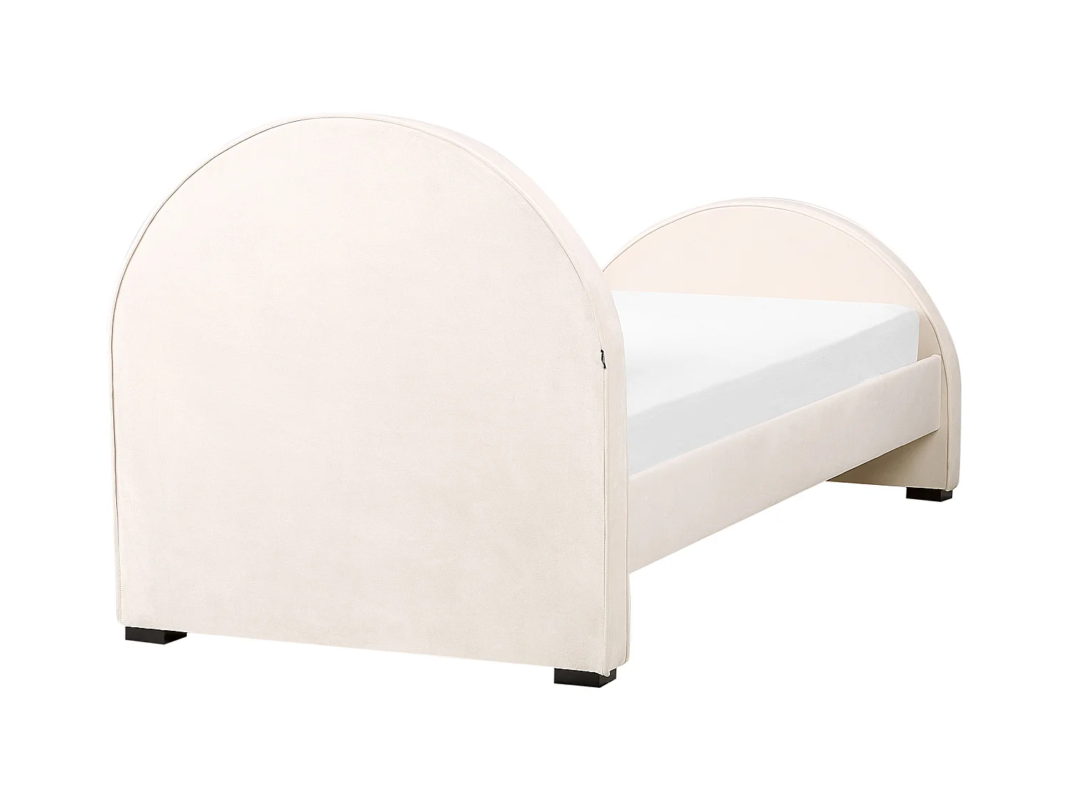 Lit d'enfant Velours NOZAY 90 x 200 cm Beige