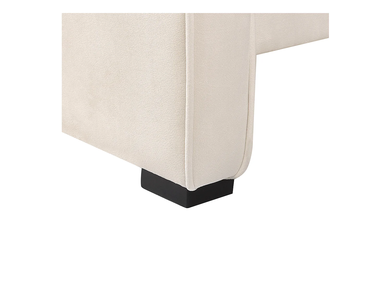 Lit d'enfant Velours NOZAY 90 x 200 cm Beige
