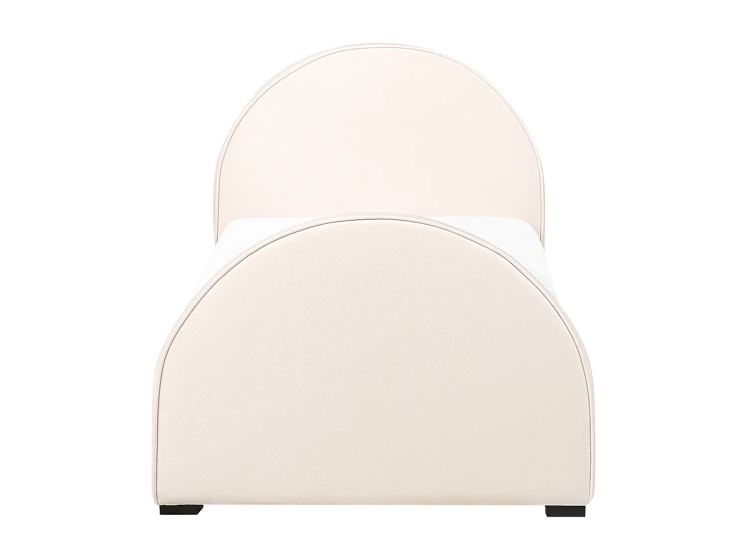 Bed fluweel beige 90 x 200 cm NOZAY