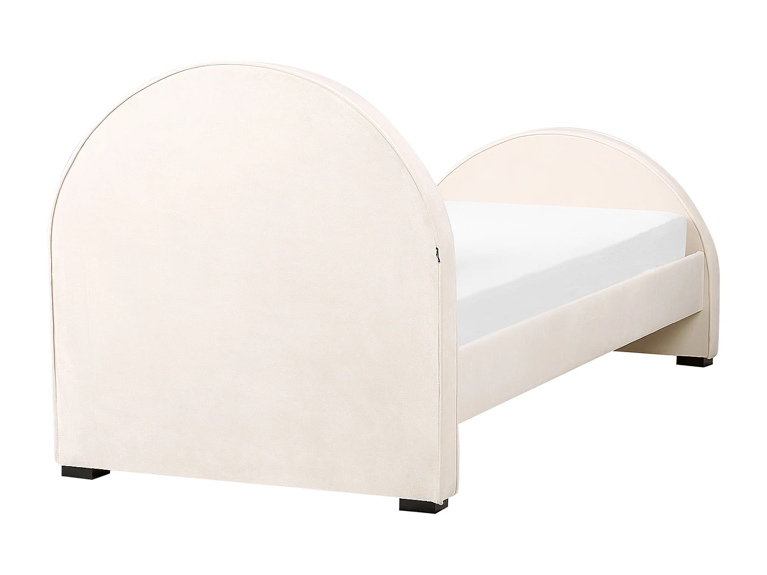 Bed fluweel beige 90 x 200 cm NOZAY