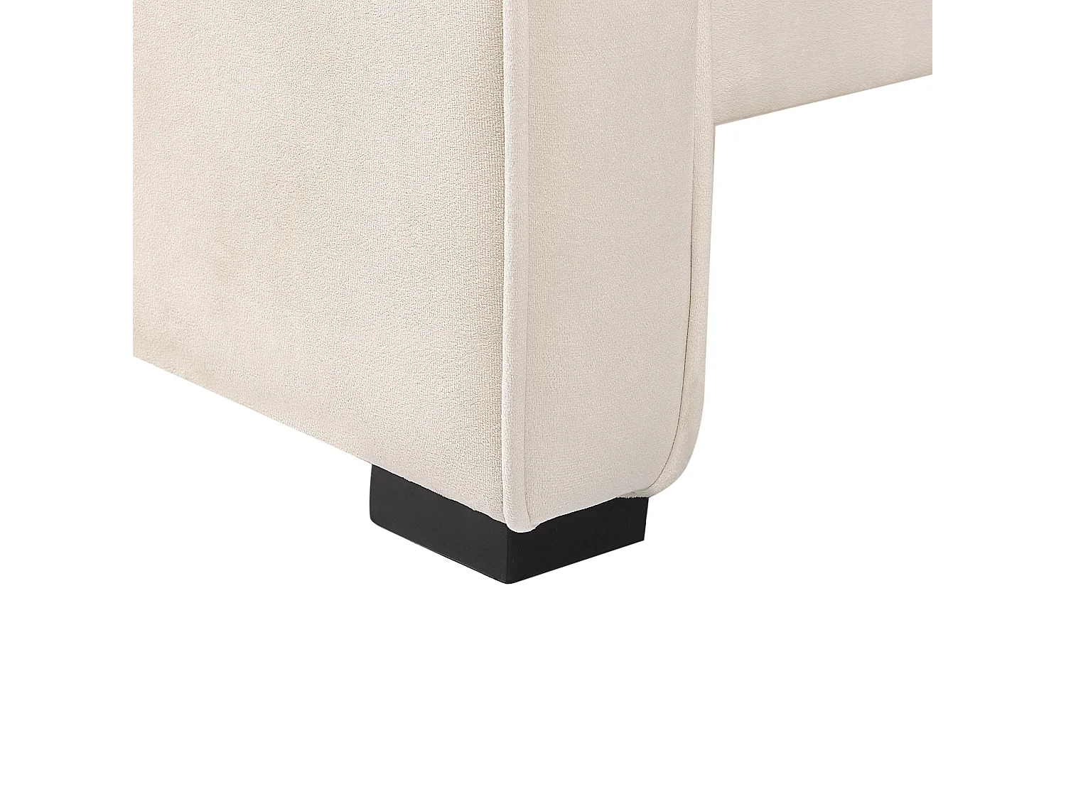 Bed fluweel beige 90 x 200 cm NOZAY