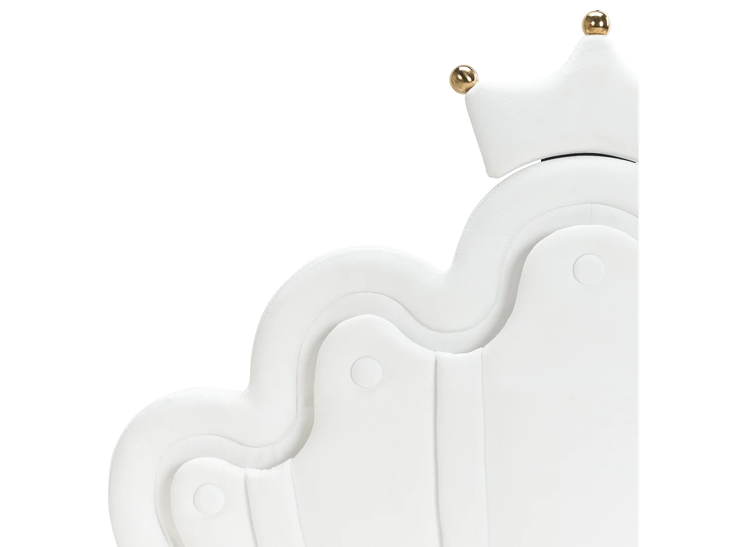 Bed met LED fluweel wit 90 x 200 cm RUBIAN