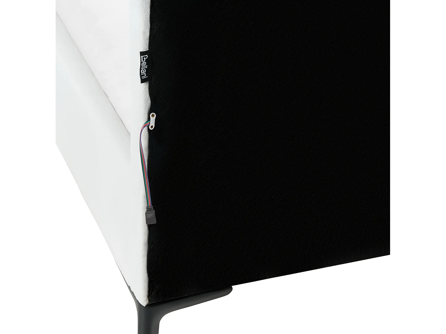 Lit d'enfant Couronne Velours RUBIAN 90 x 200 cm Avec des lumières LEDs Blanc