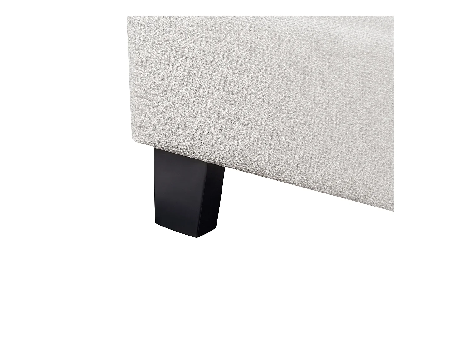 Lit sans tête de lit Tissu ROANNE 90 x 200 cm Gris clair