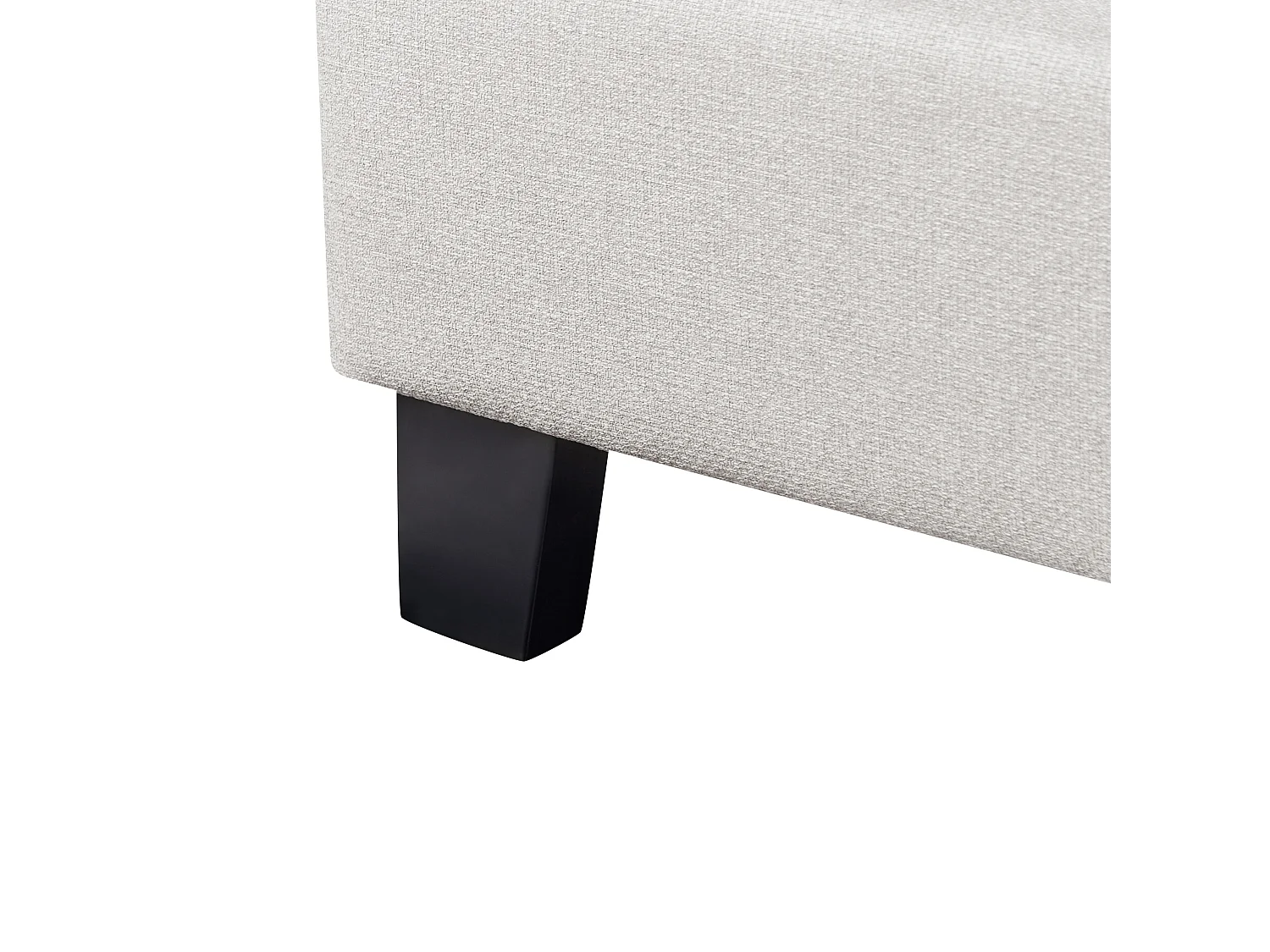 Lit sans tête de lit Tissu ROANNE 90 x 200 cm Gris clair