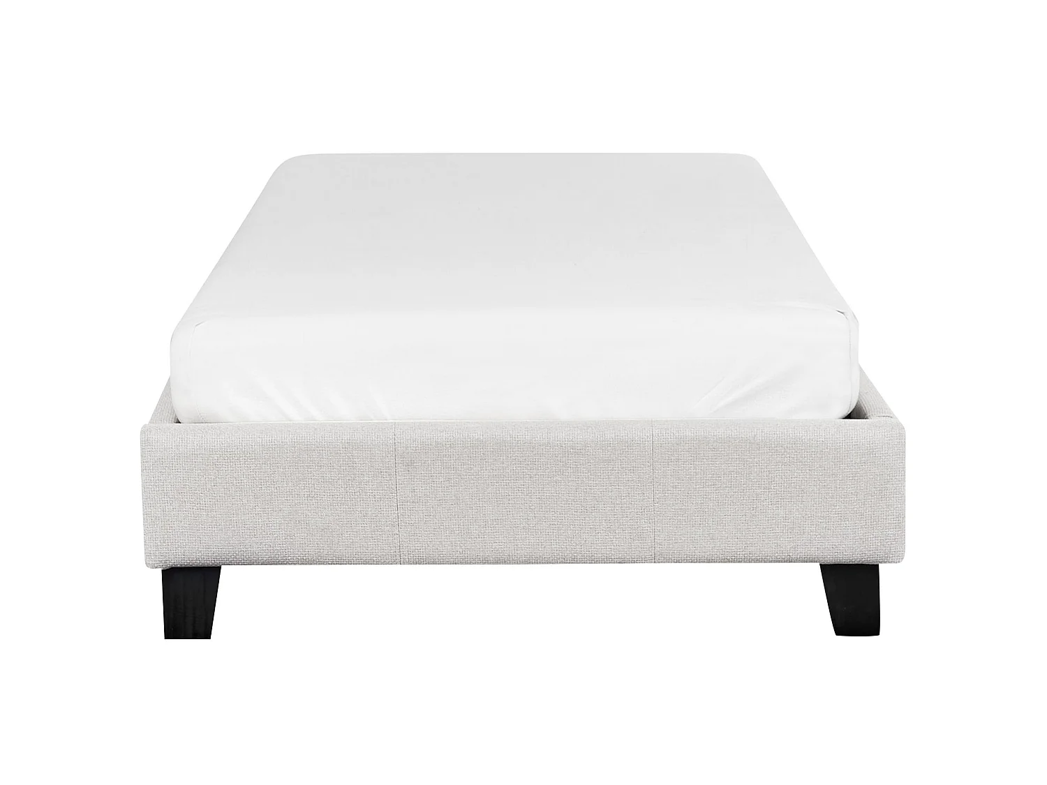 Bed without Headboard Fabric ROANNE 90 x 200 cm (EU Single) Light Grey