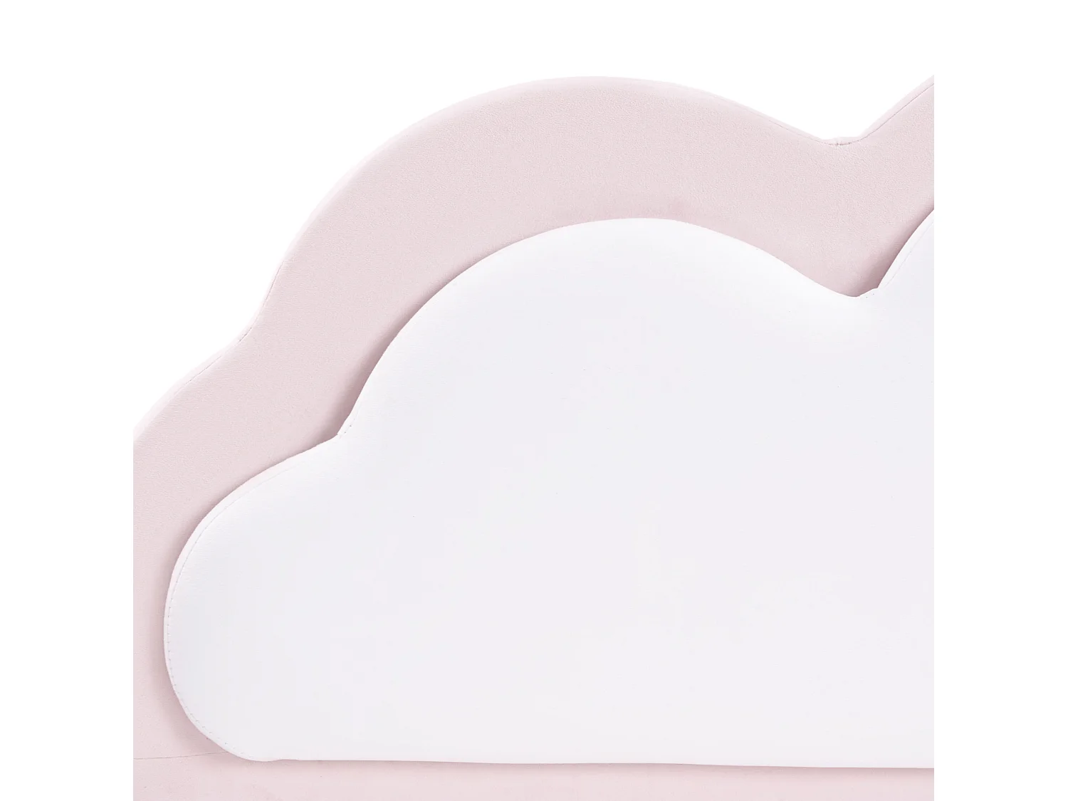Lit d'enfant Nuage Velours MAZOU 90 x 200 cm Rose