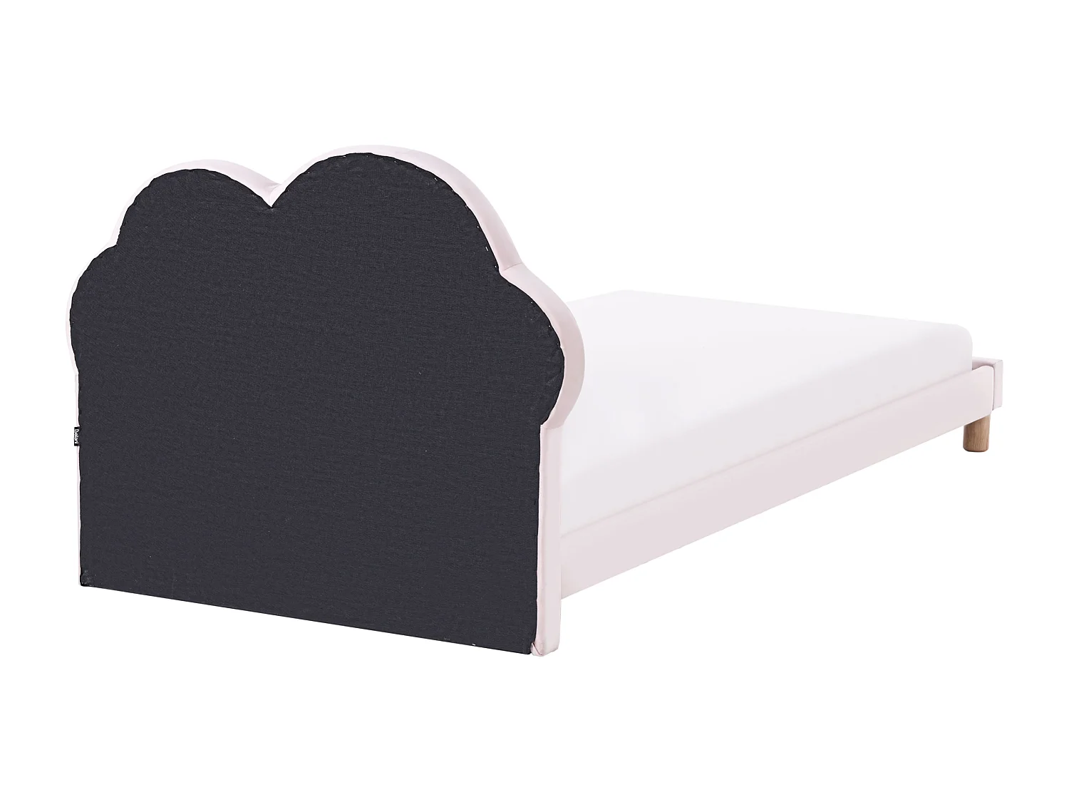 Lit d'enfant Nuage Velours MAZOU 90 x 200 cm Rose