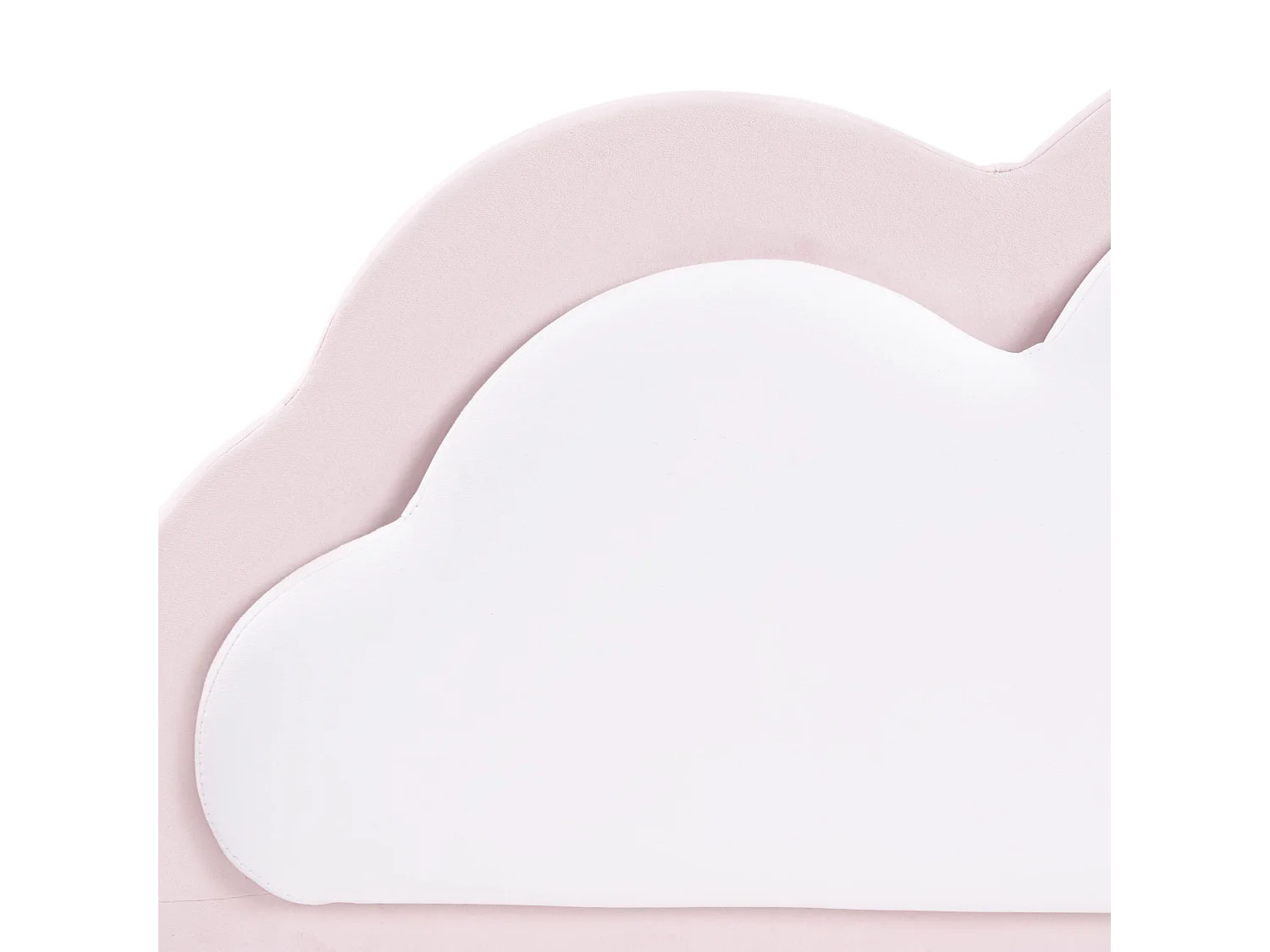 Lit d'enfant Nuage Velours MAZOU 90 x 200 cm Rose