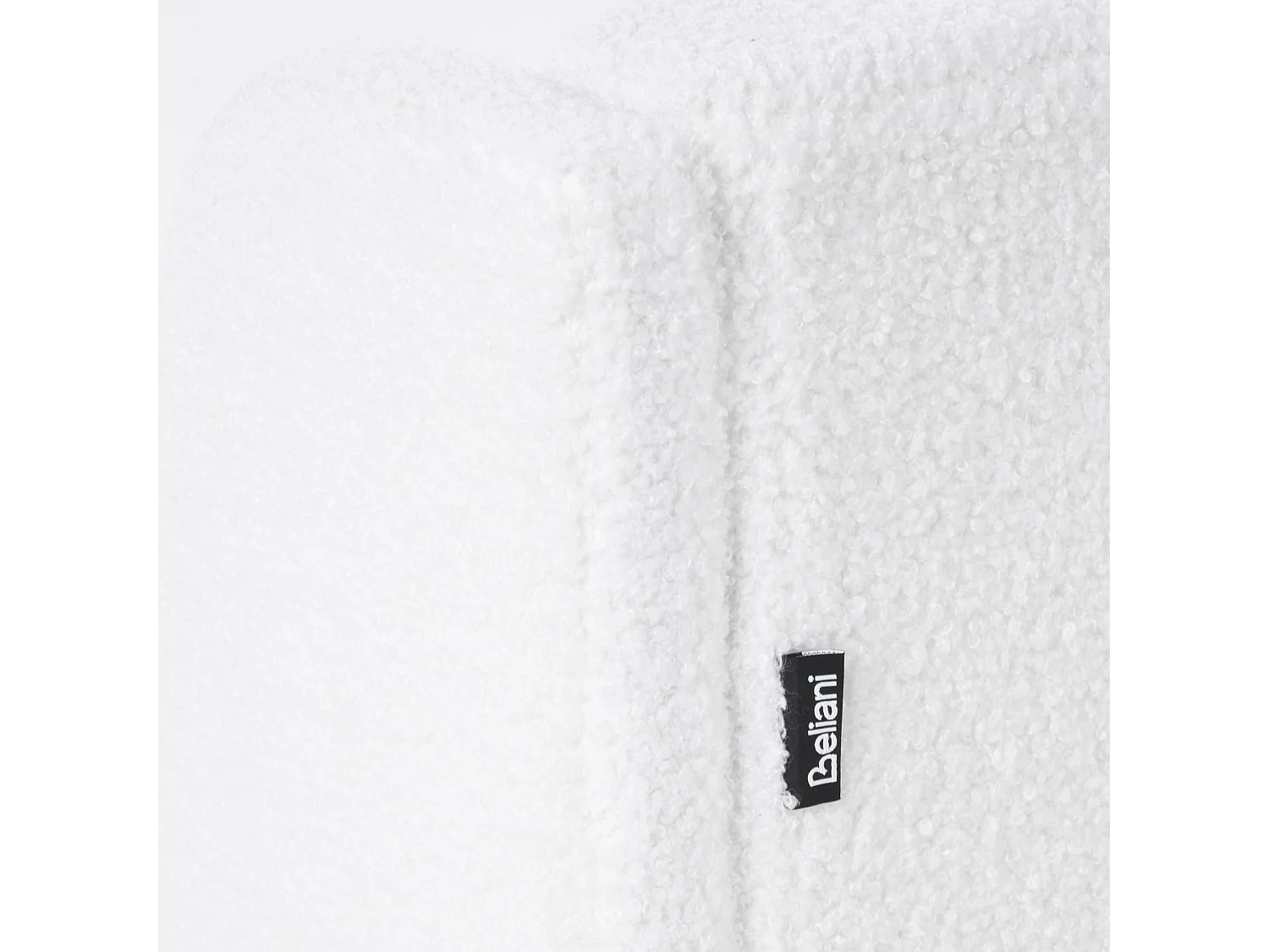 Bed bouclé wit 90 x 200 cm LAYE