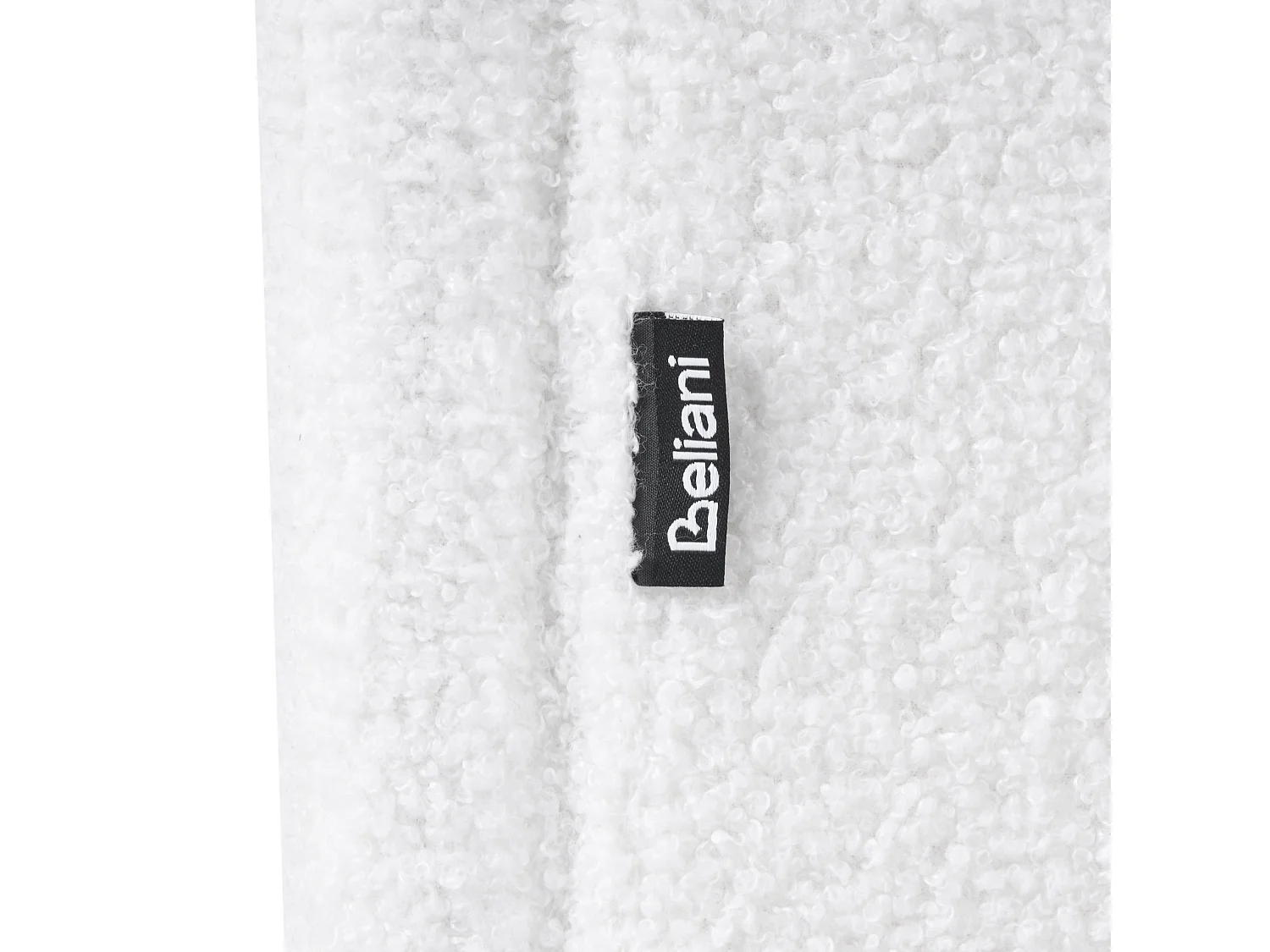 Lit simple en bouclé blanc cassé 90 x 200 cm LAYE