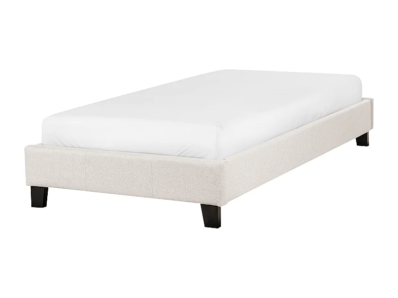 Letto singolo tessuto beige chiaro 90 x 200 cm ROANNE