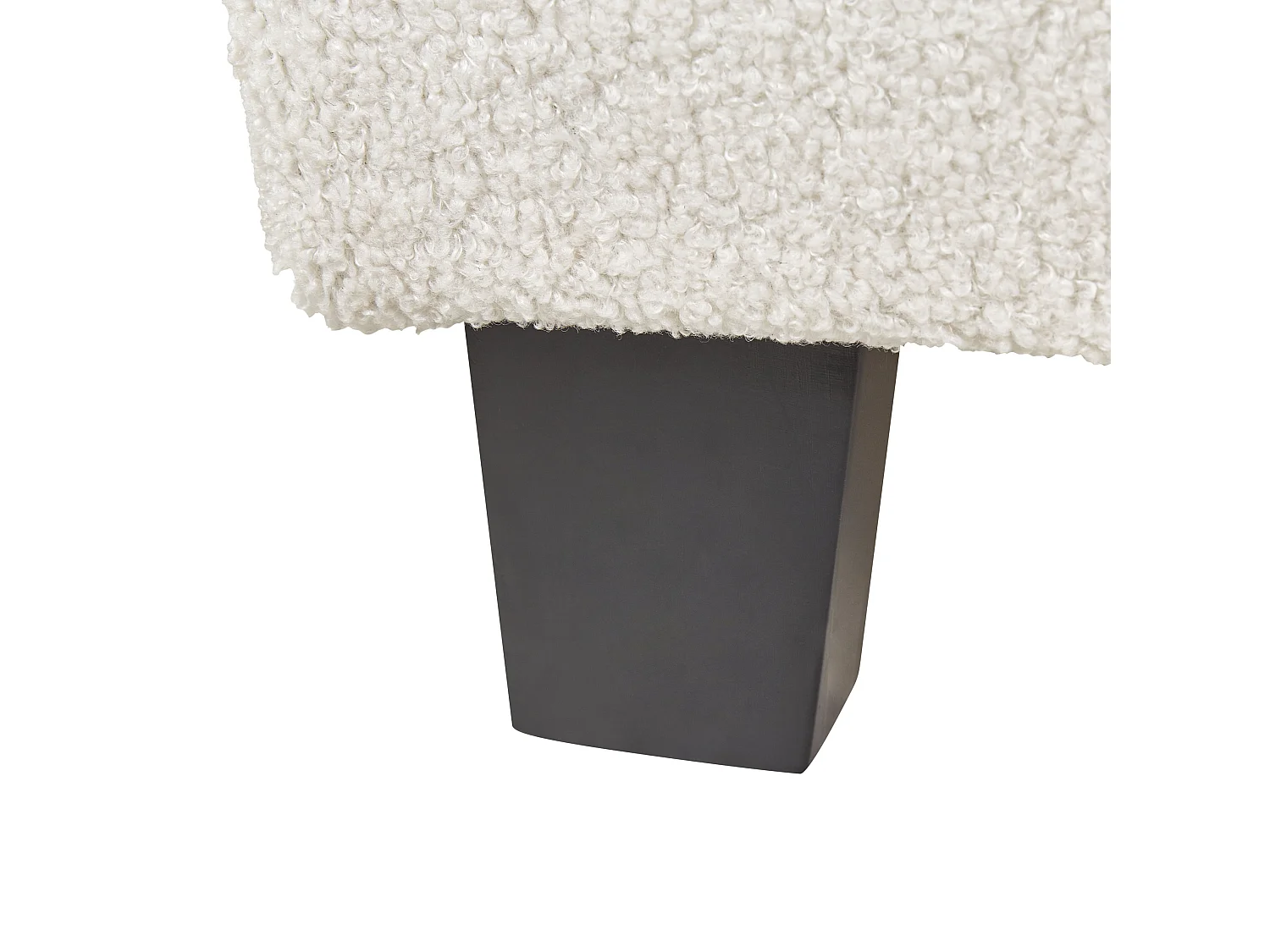 Polsterbett Bouclé beige creme Einzelbett mit Lattenrost 90x200 cm Skandi Roanne