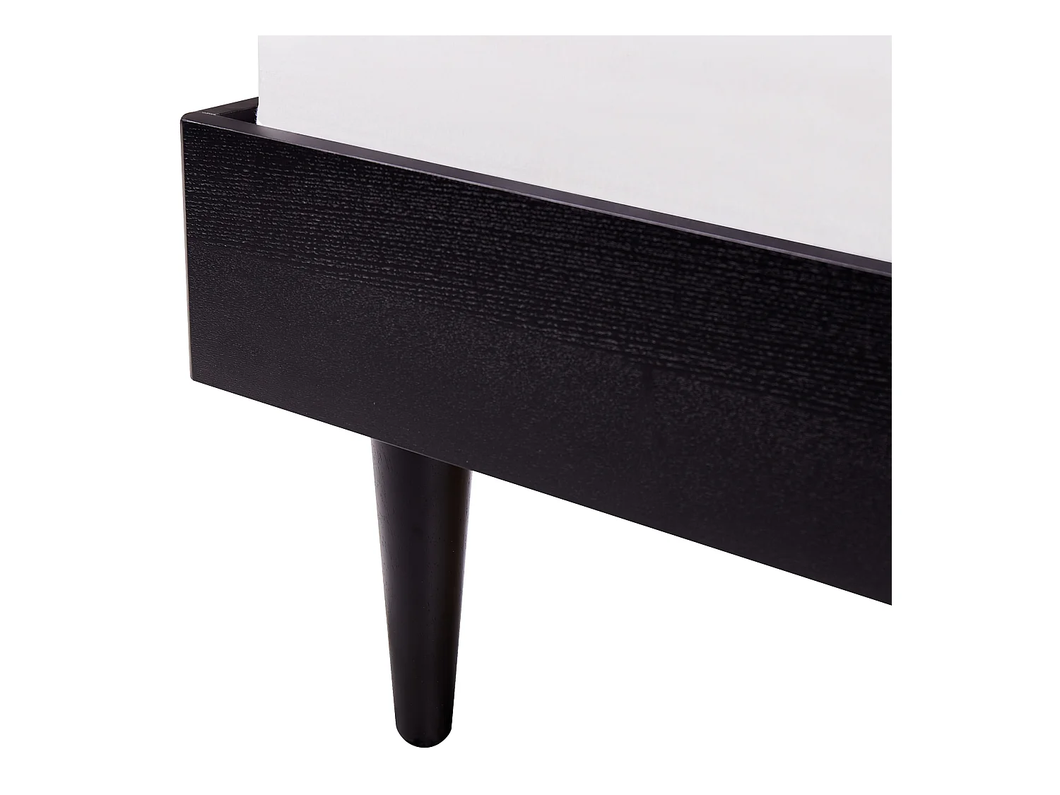 Lit avec LED Rotin AURAY 160 x 200 cm Noir