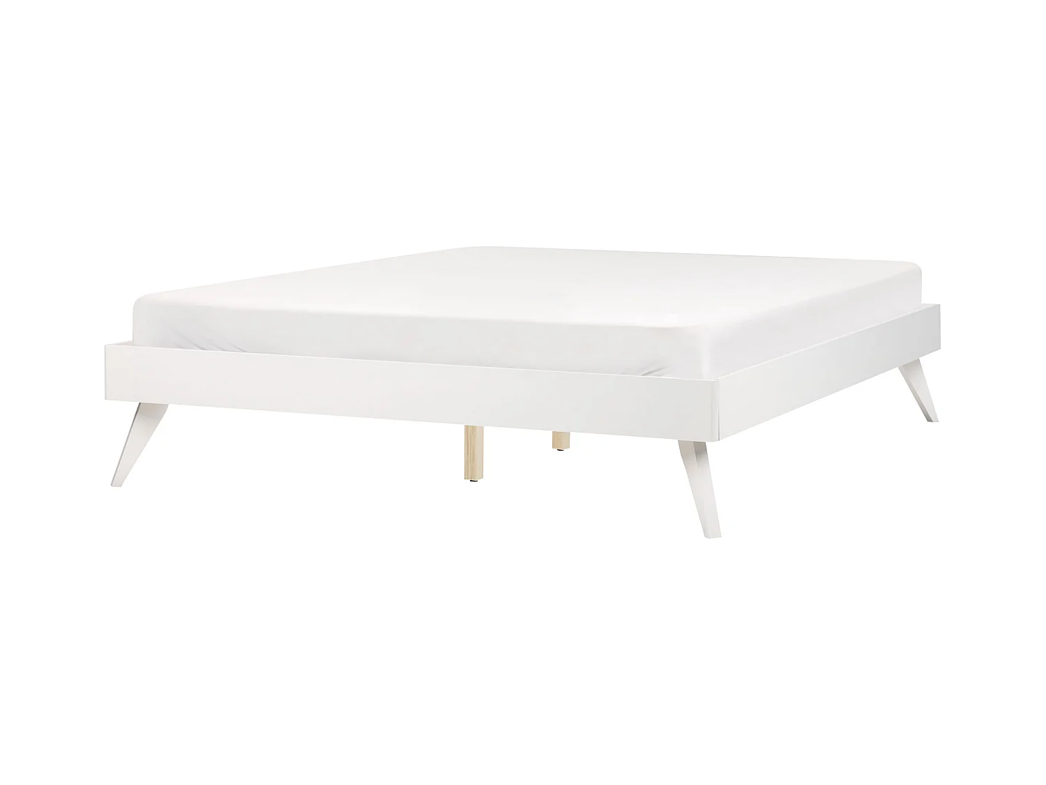 Lit sans tête de lit BERRIC 160 x 200 cm Blanc