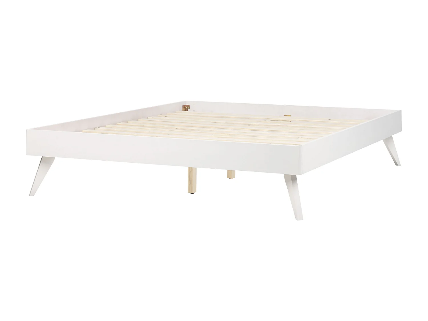 Lit sans tête de lit BERRIC 160 x 200 cm Blanc