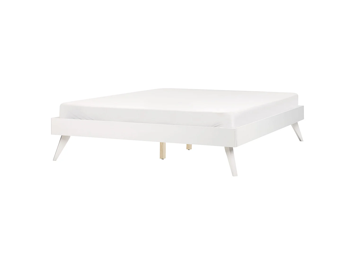Cama sin cabecero BERRIC 160 x 200 cm Blanco
