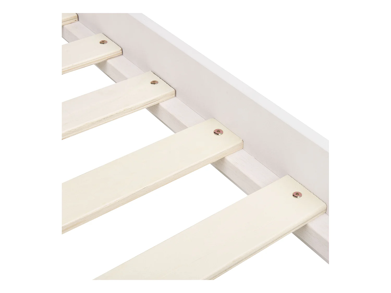 Lit sans tête de lit BERRIC 180 x 200 cm Blanc