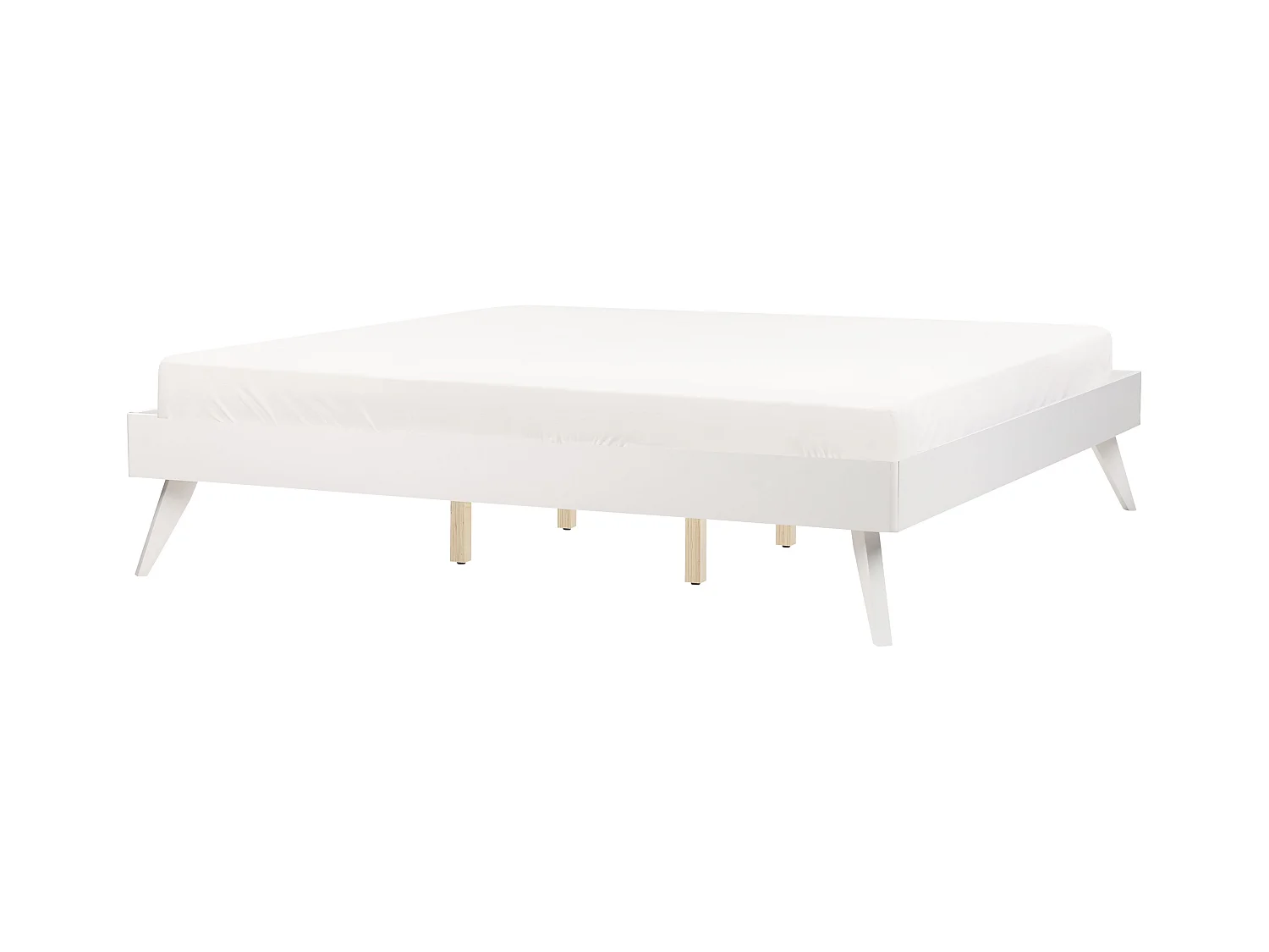 Lit sans tête de lit BERRIC 180 x 200 cm Blanc