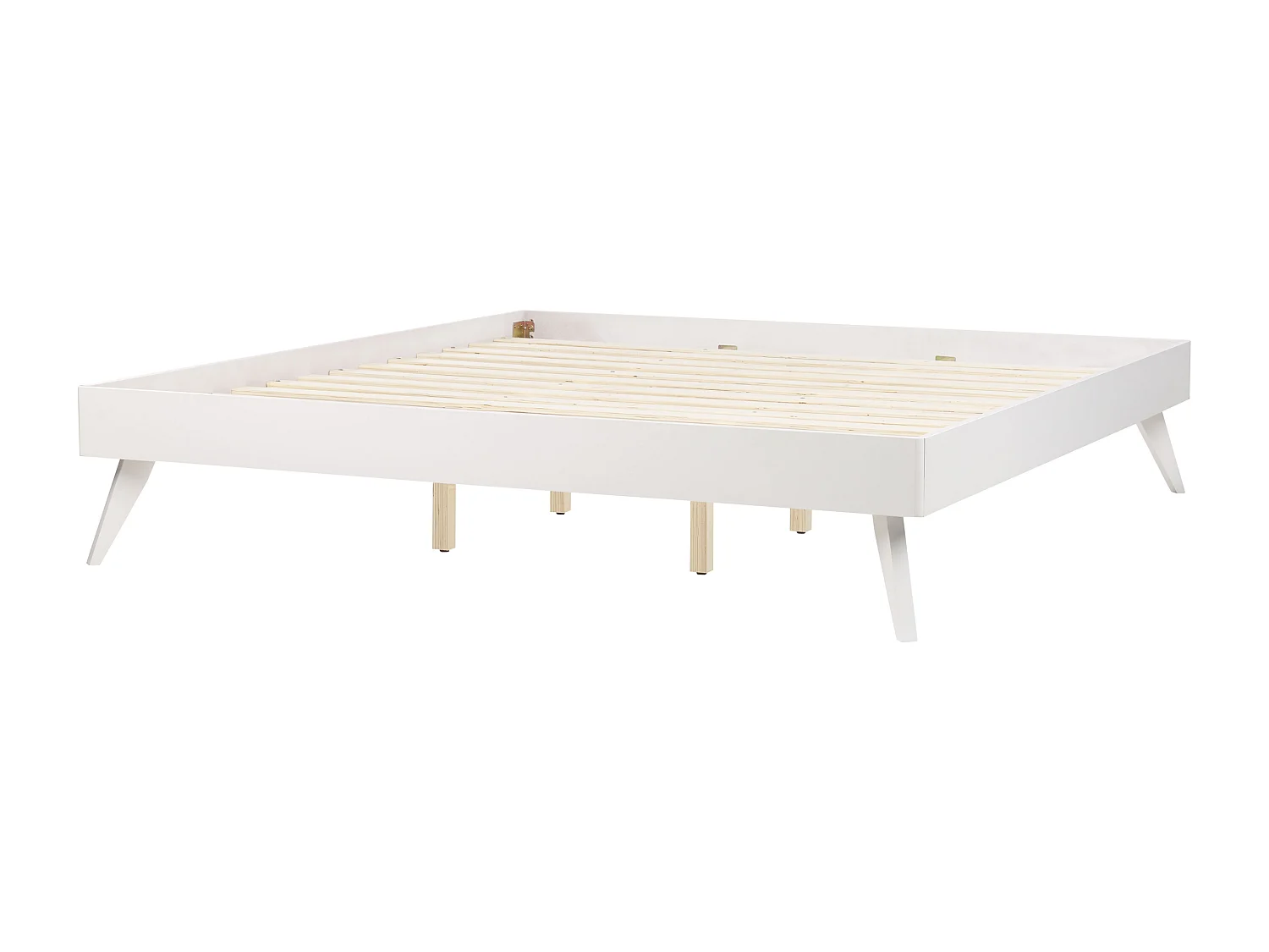 Lit sans tête de lit BERRIC 180 x 200 cm Blanc