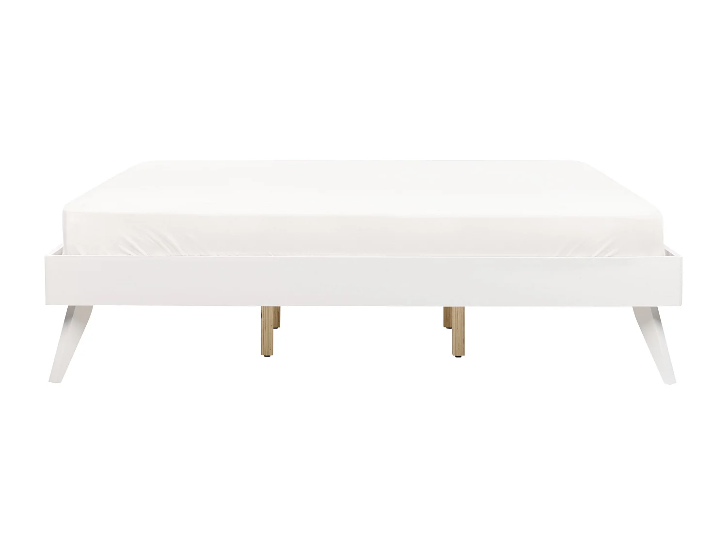 Lit sans tête de lit BERRIC 180 x 200 cm Blanc