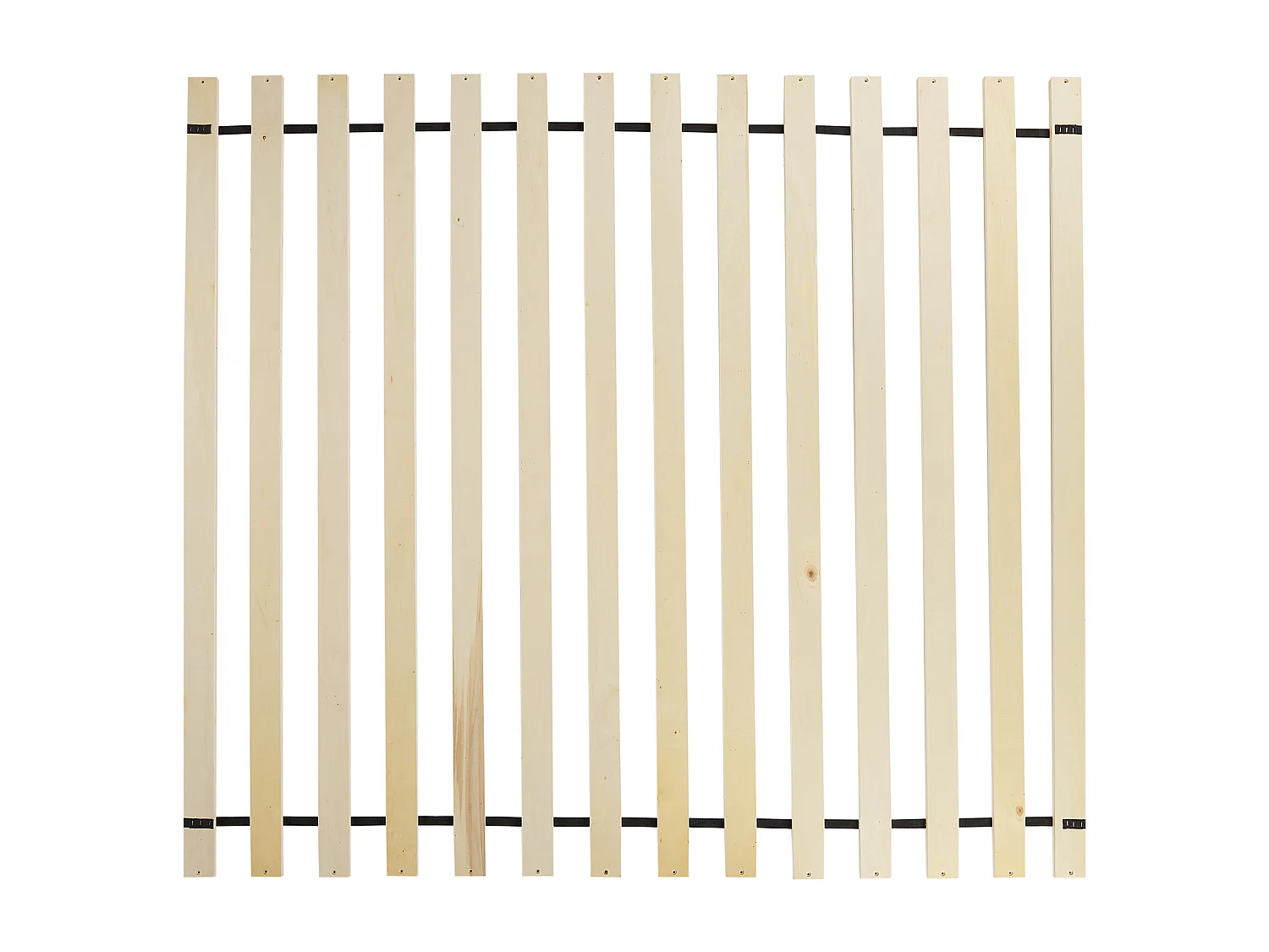 Lit avec LED Rotin VARZY 160 x 200 cm Noir