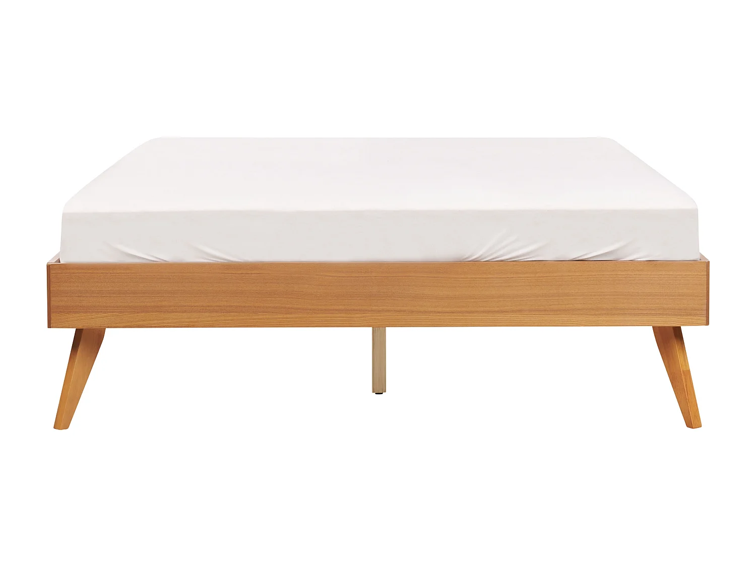 Letto Legno BERRIC 140 x 200 cm Frassino naturale