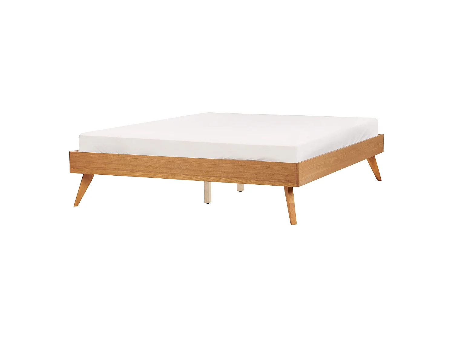 Bed without Headboard BERRIC 140 x 200 cm (EU Double) Natural Ash Wood