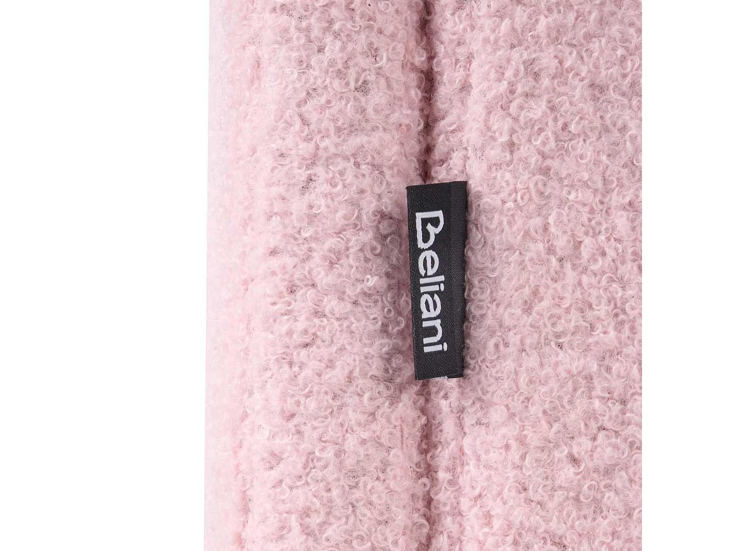 Lit simple en bouclé rose 90 x 200 cm LAYE